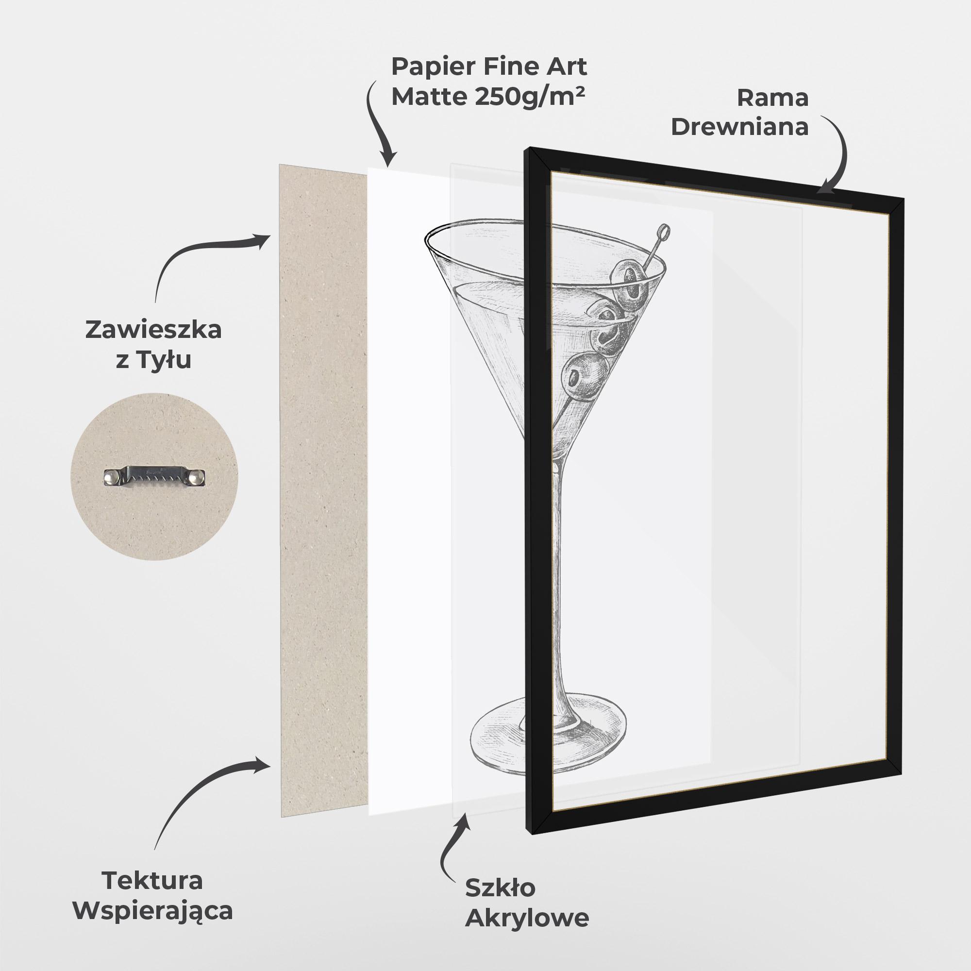 Plakat w Ramie Hand Drawn Glass mockup 1