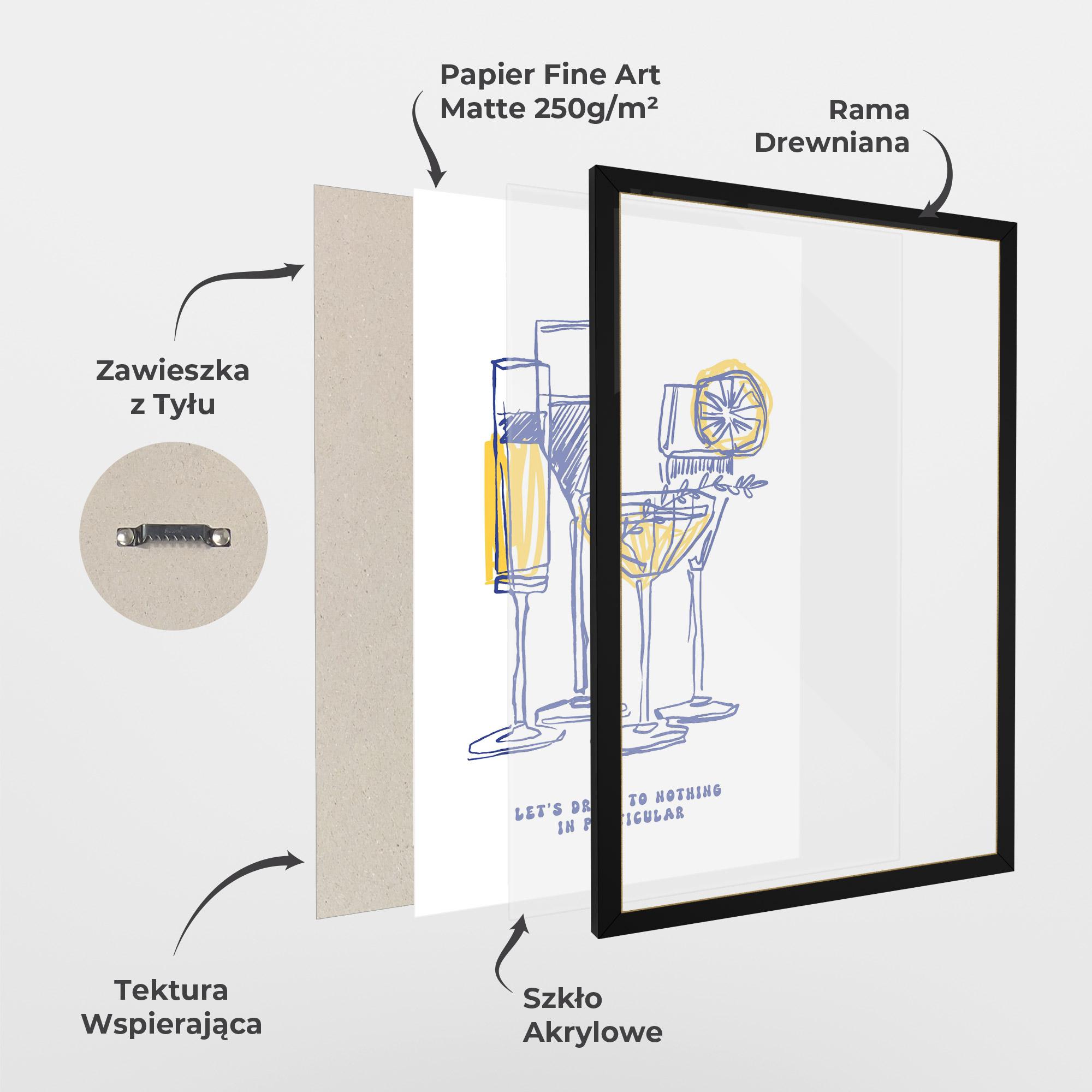 Plakat w Ramie Lets Drink mockup 1