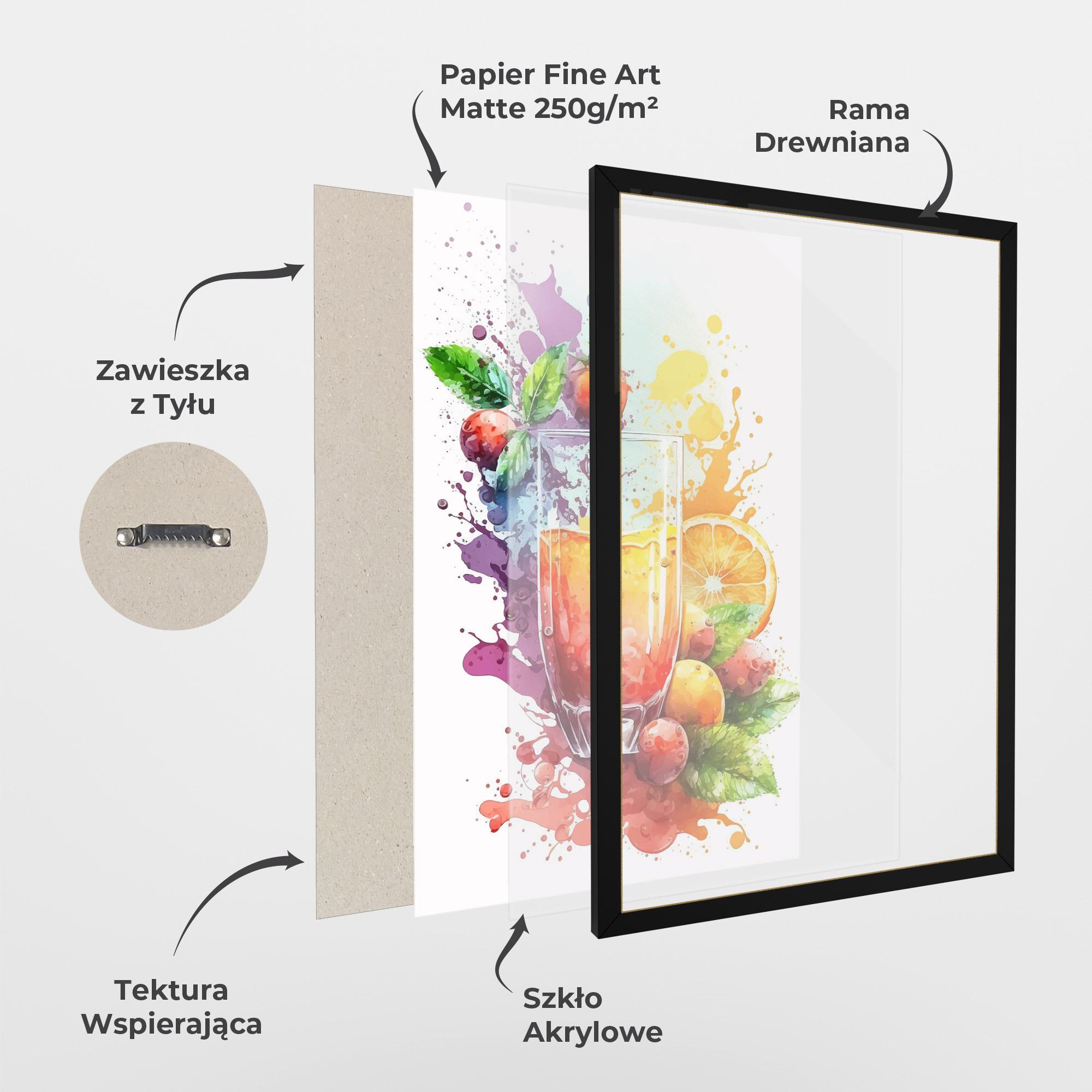 Plakat w Ramie Watercolor Drink mockup 1