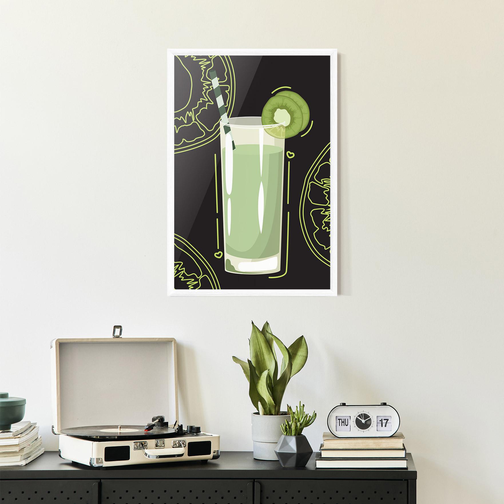 Plakat w Ramie Kiwi Drink mockup 2