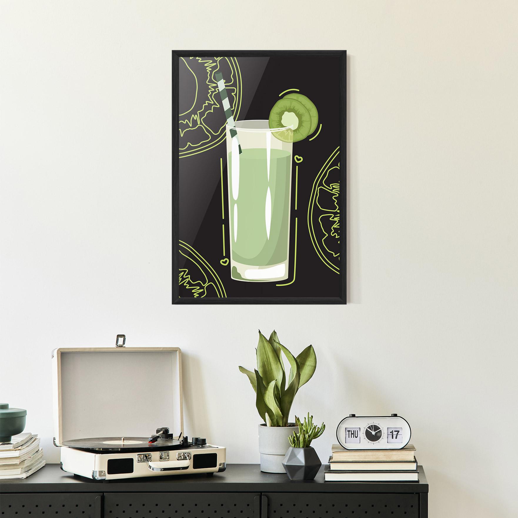 Plakat w Ramie Kiwi Drink mockup 2