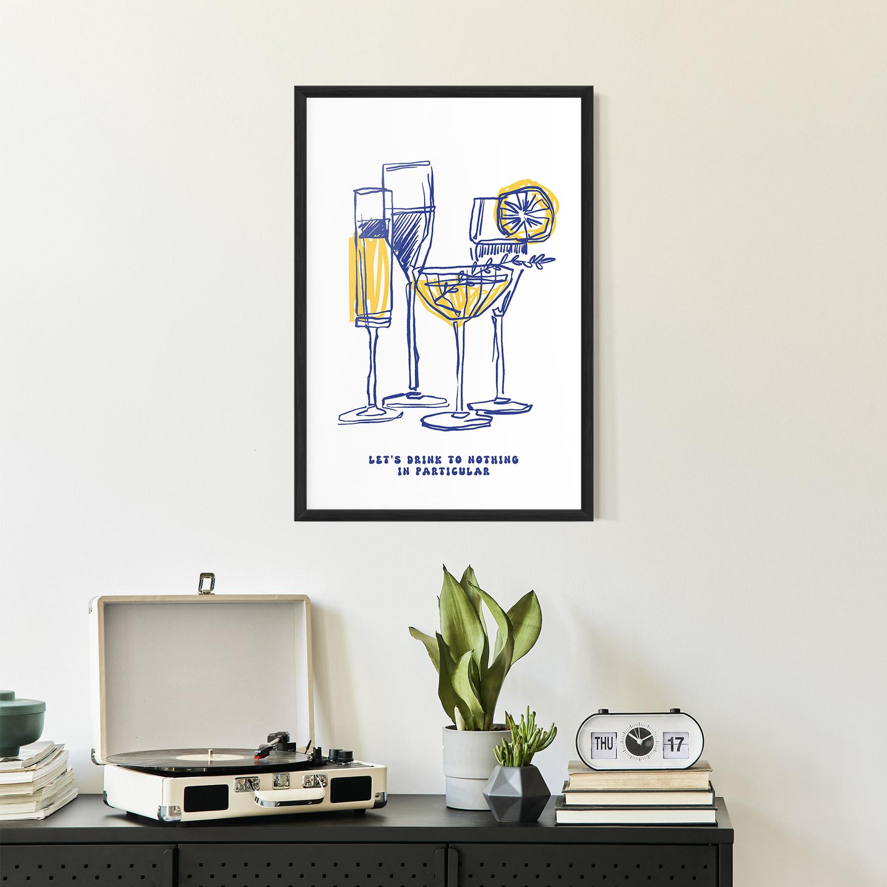 Plakat w Ramie Lets Drink mockup 2