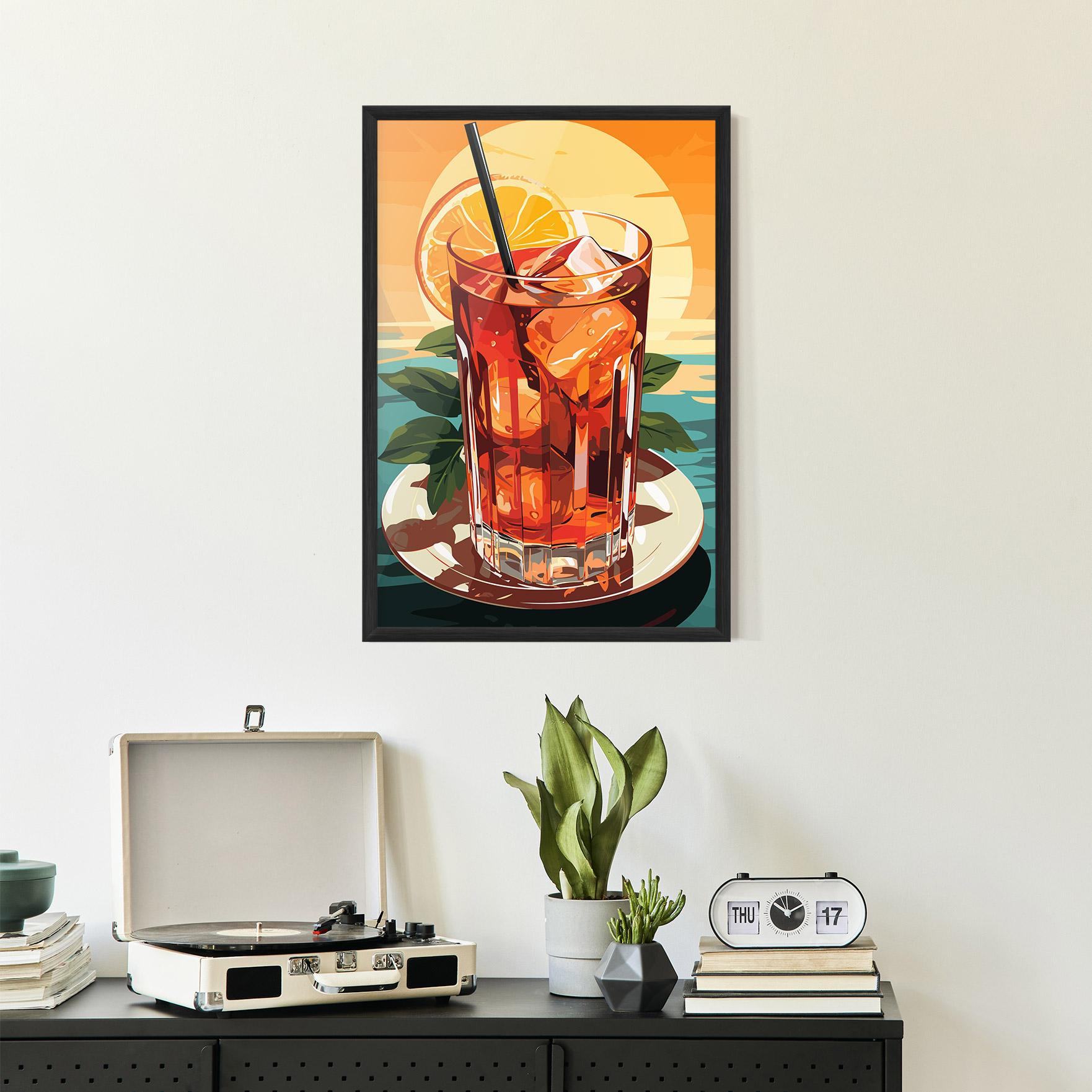 Plakat w Ramie Sunset Cocktail mockup 2