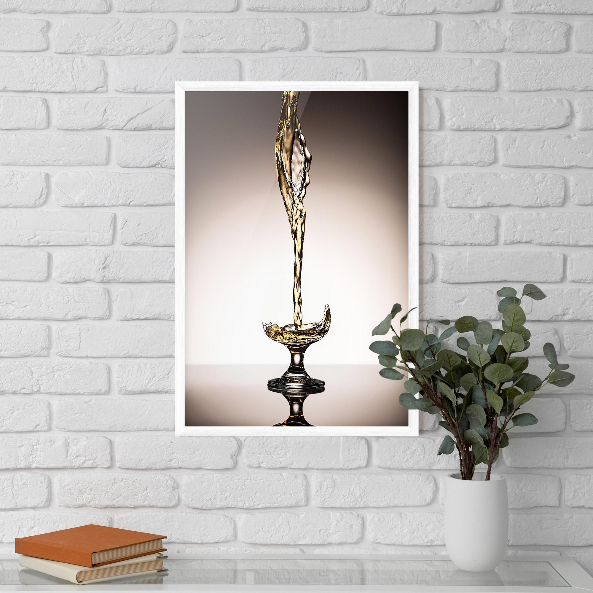 Plakat w Ramie White Wine Splash mockup 5