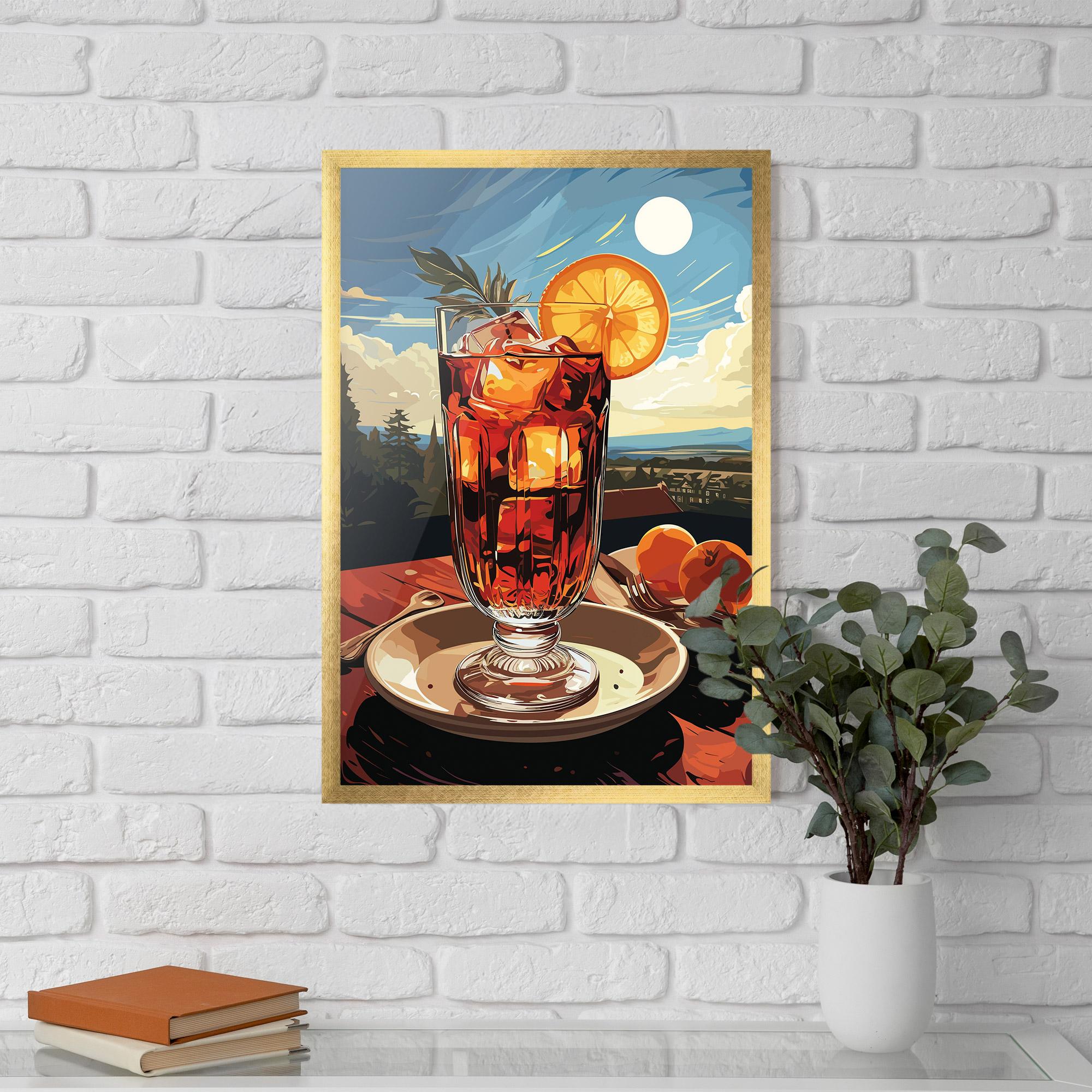Plakat w Ramie Cocktail Orange mockup 5