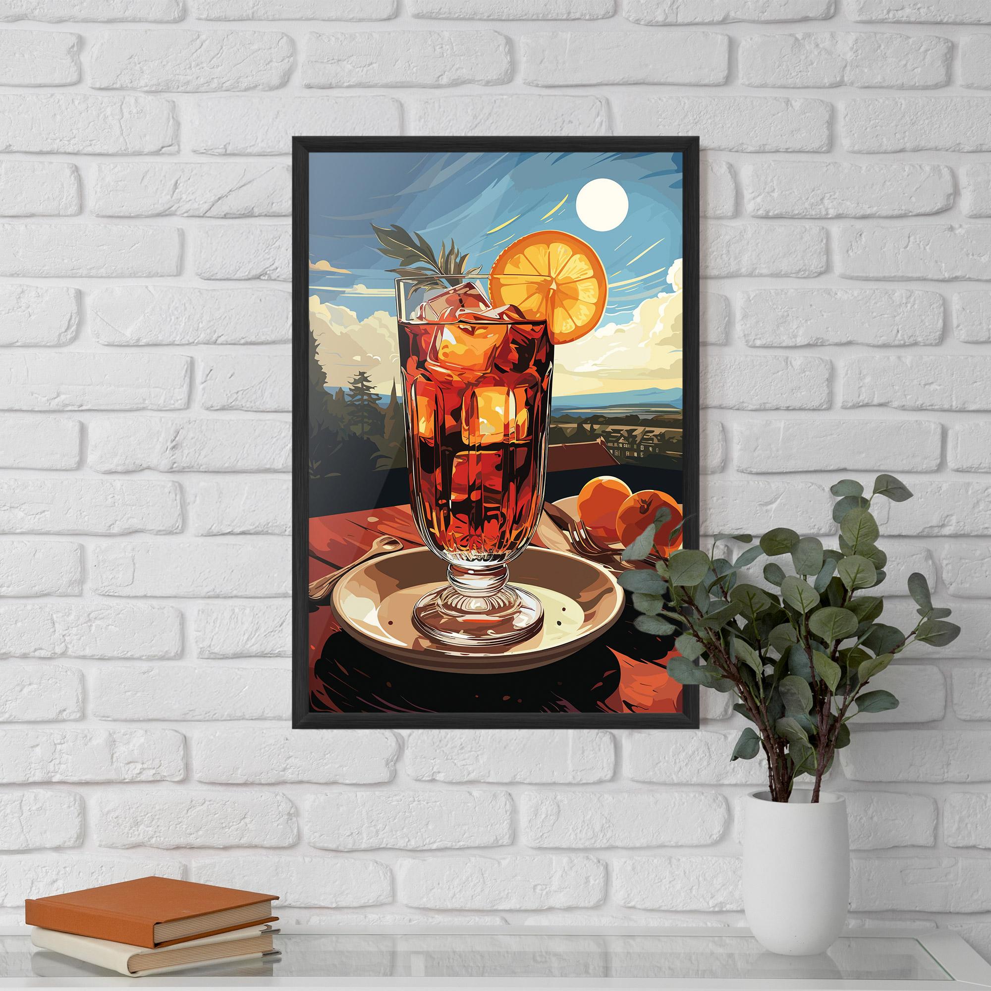 Plakat w Ramie Cocktail Orange mockup 5