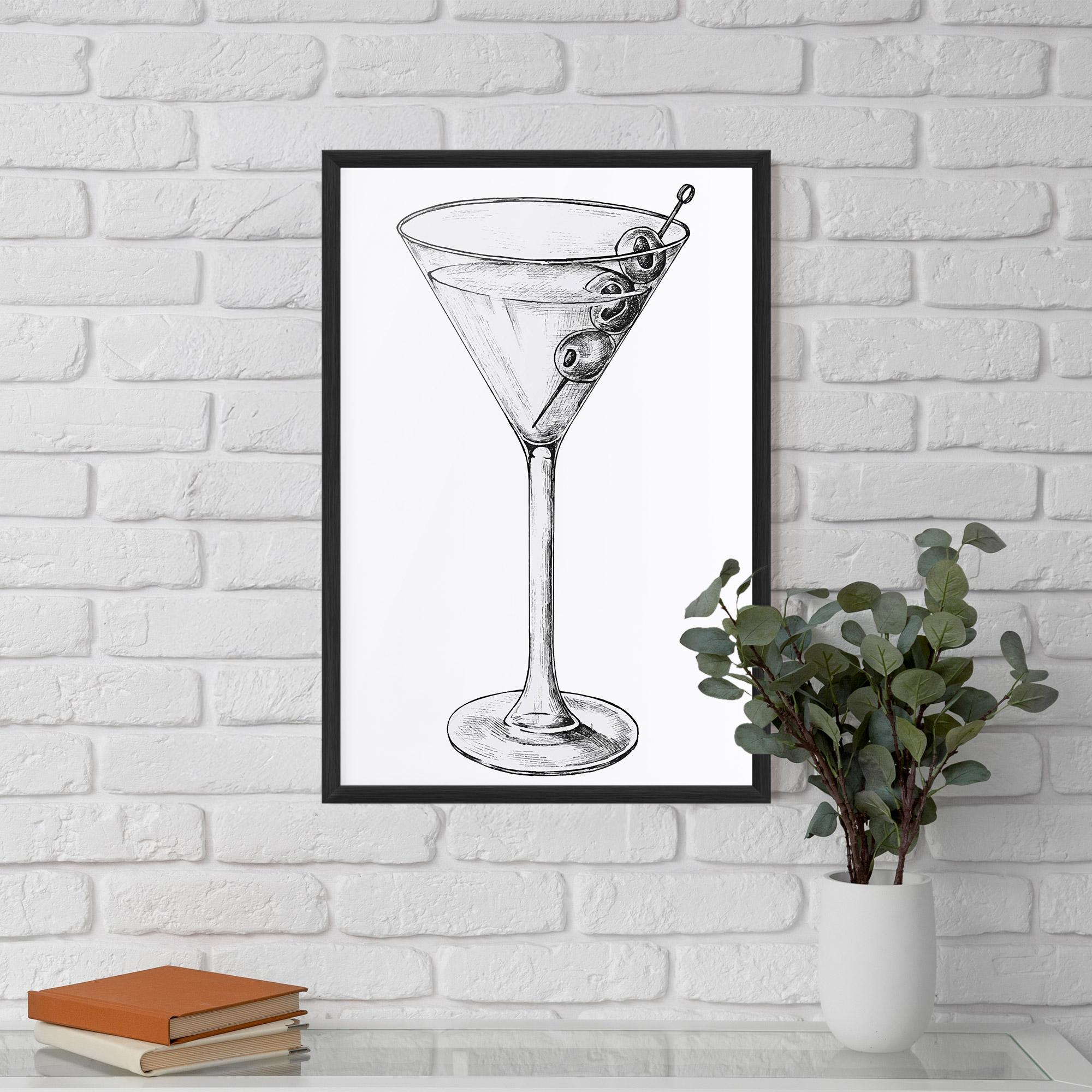 Plakat w Ramie Hand Drawn Glass mockup 5