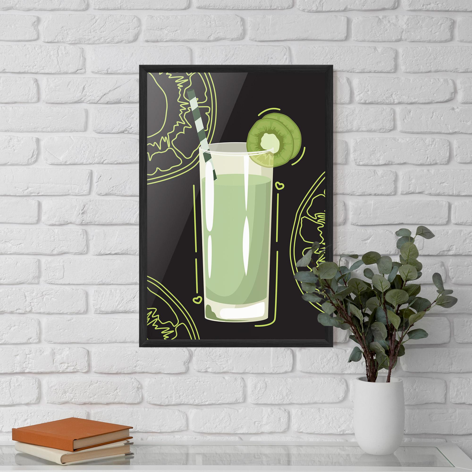Plakat w Ramie Kiwi Drink mockup 5