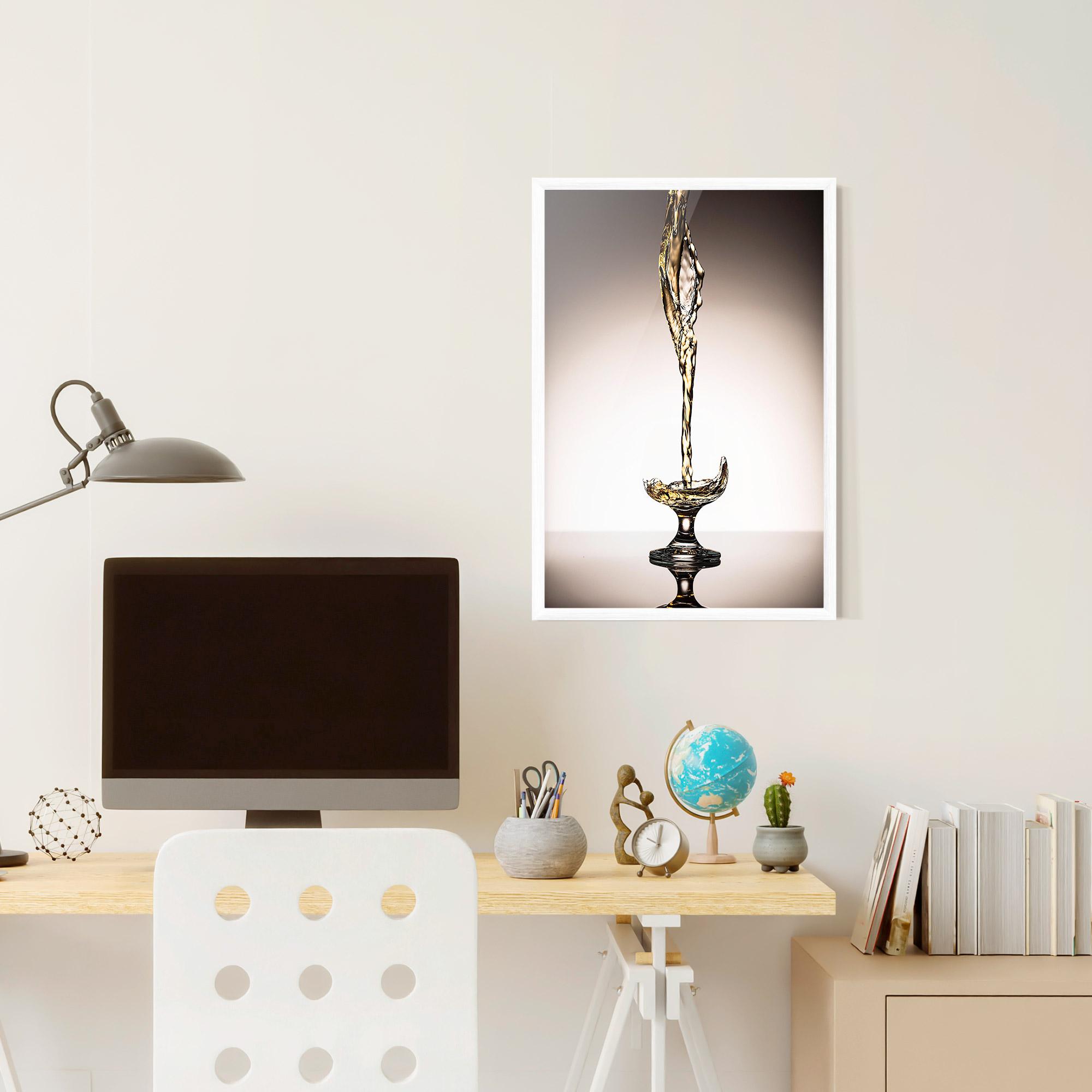 Plakat w Ramie White Wine Splash mockup 6