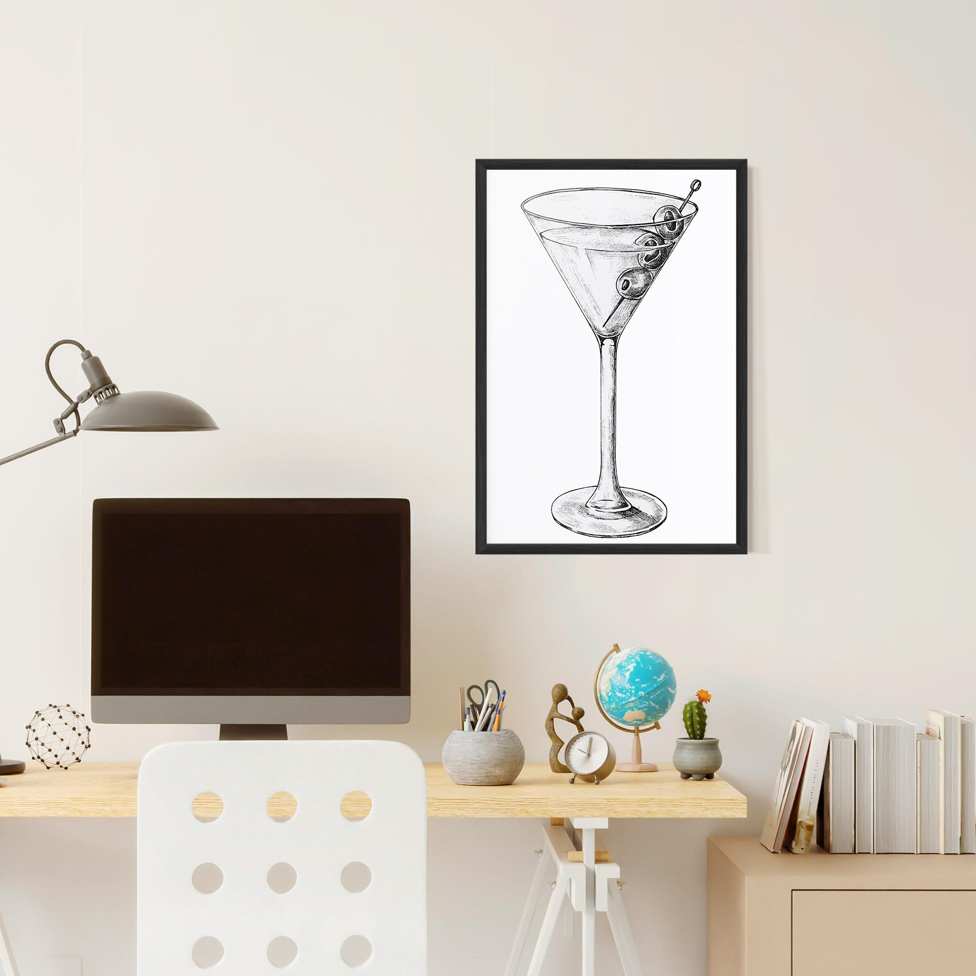 Plakat w Ramie Hand Drawn Glass mockup 6