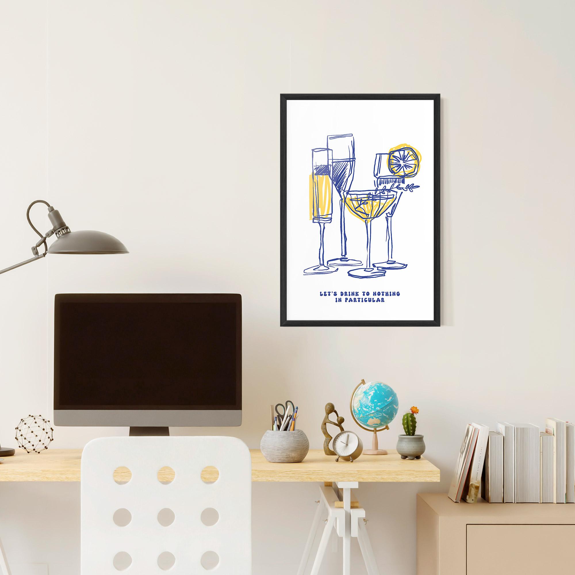 Plakat w Ramie Lets Drink mockup 6