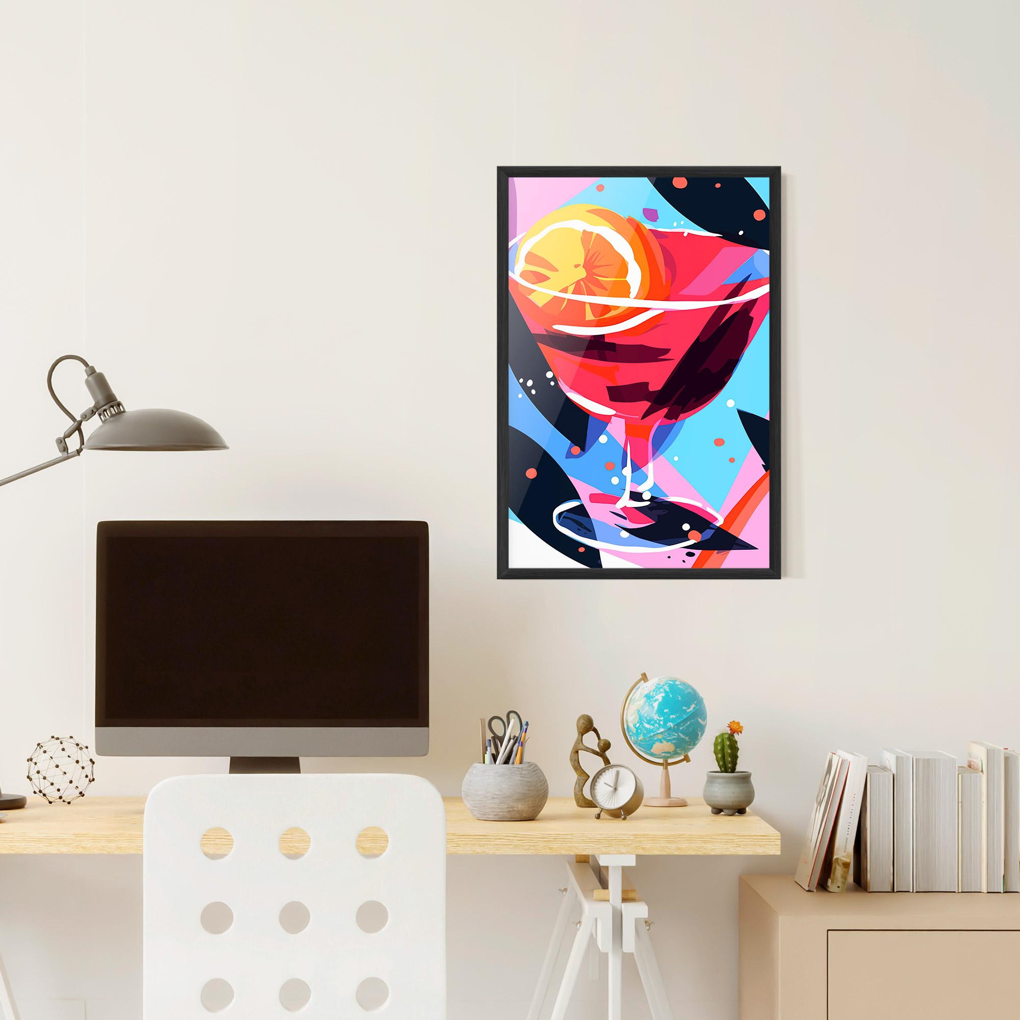 Plakat w Ramie Red Cocktail Art mockup 6