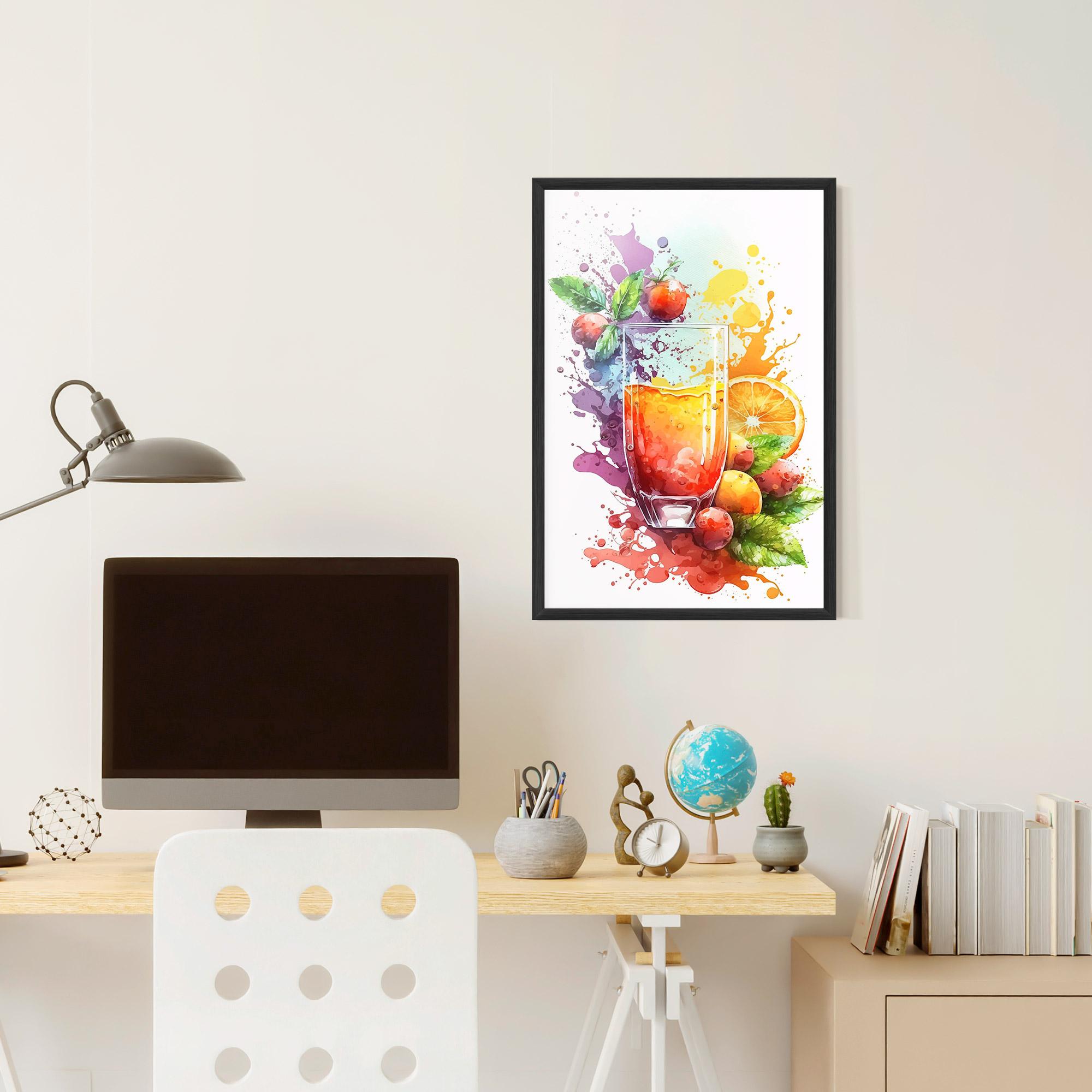 Plakat w Ramie Watercolor Drink mockup 6