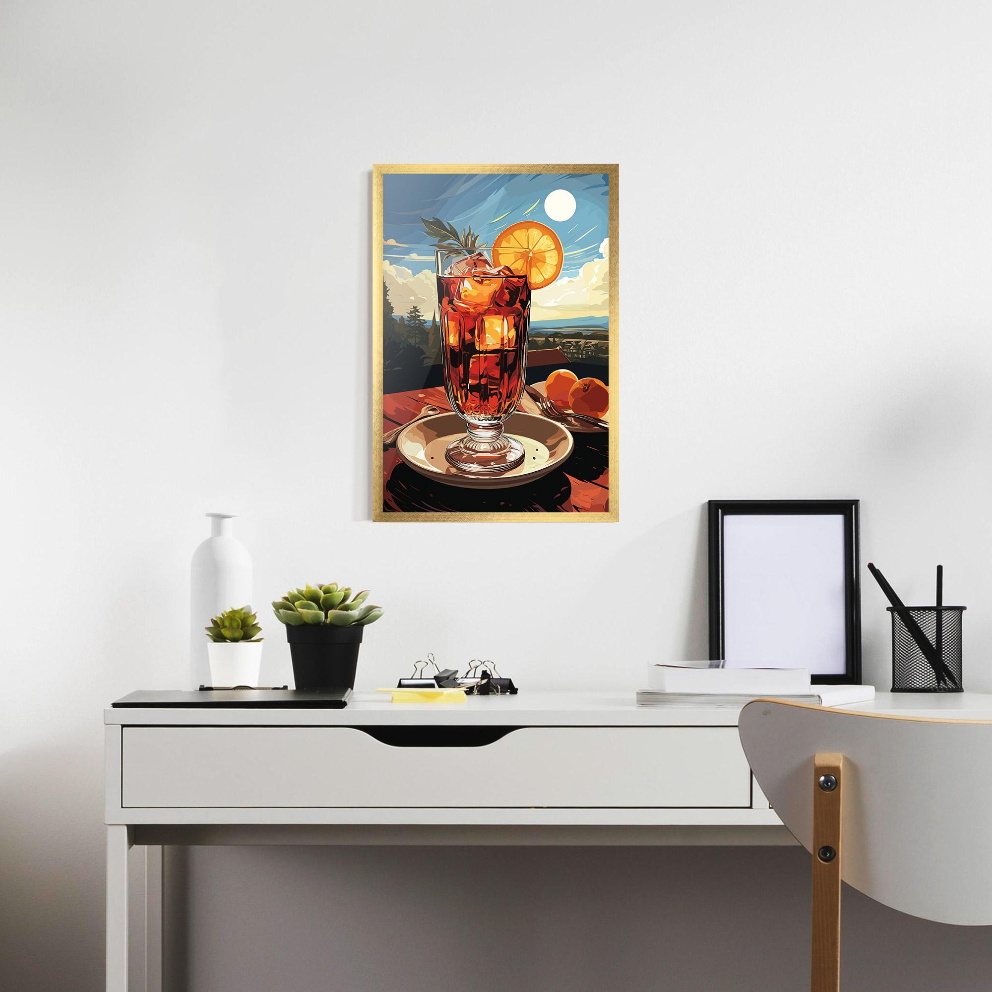 Plakat w Ramie Cocktail Orange mockup 7