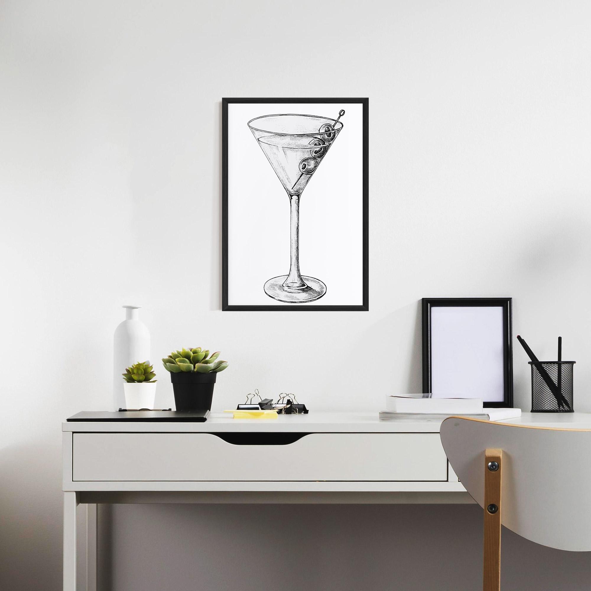 Plakat w Ramie Hand Drawn Glass mockup 7