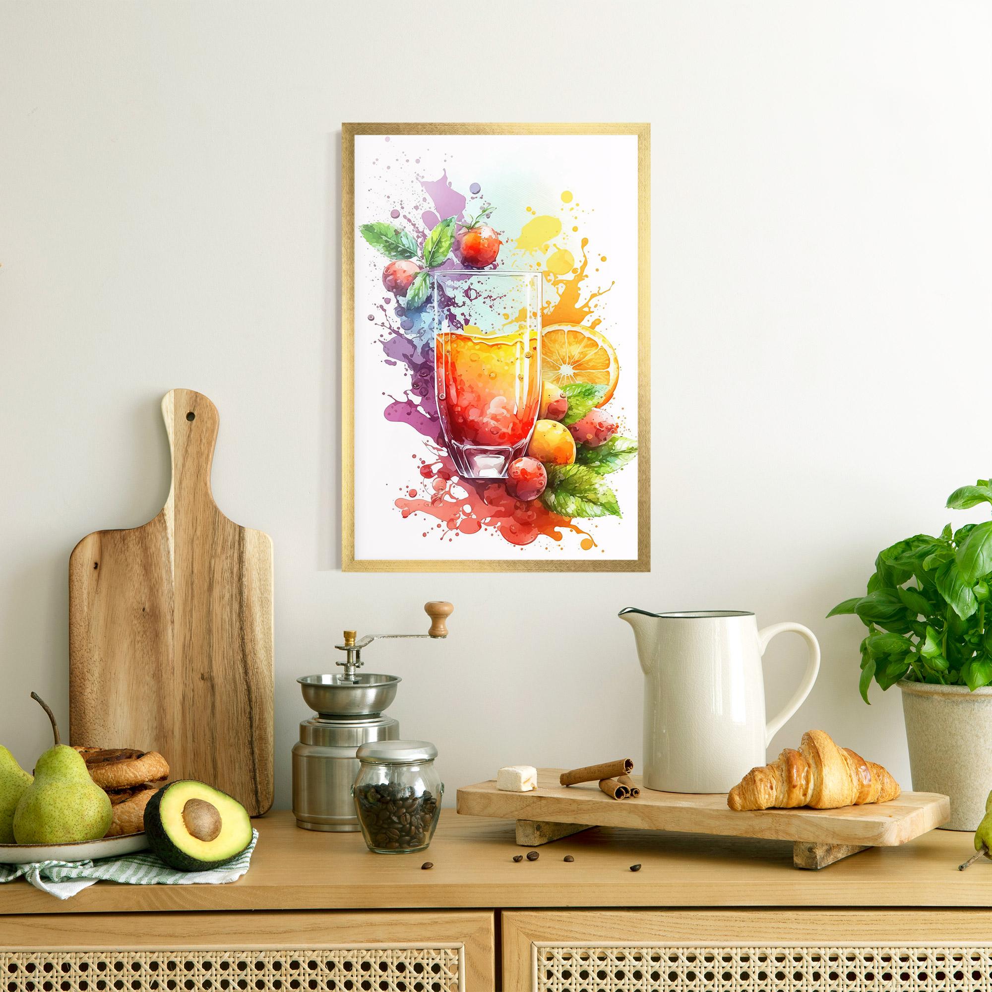 Plakat w Ramie Watercolor Drink mockup 8