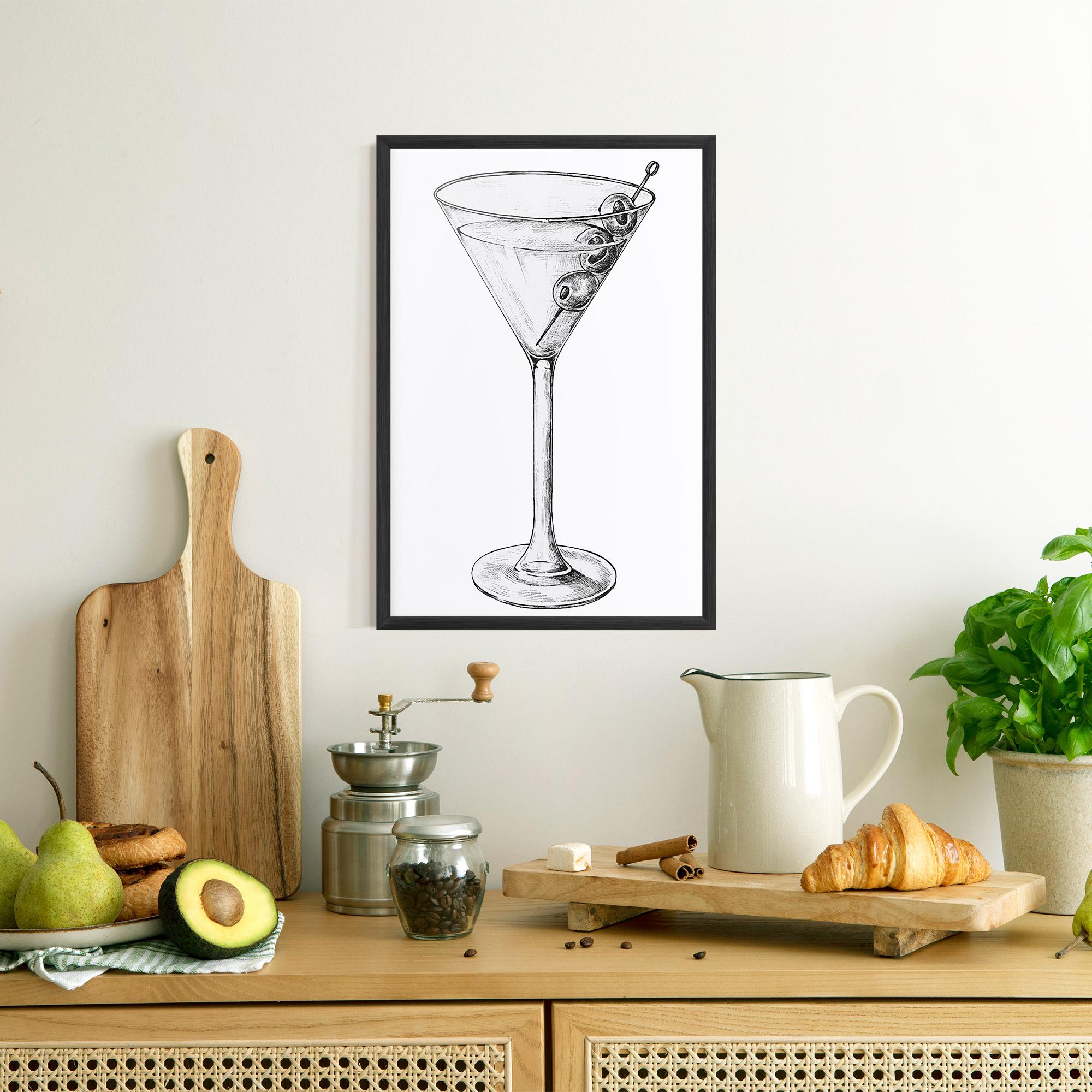 Plakat w Ramie Hand Drawn Glass mockup 8