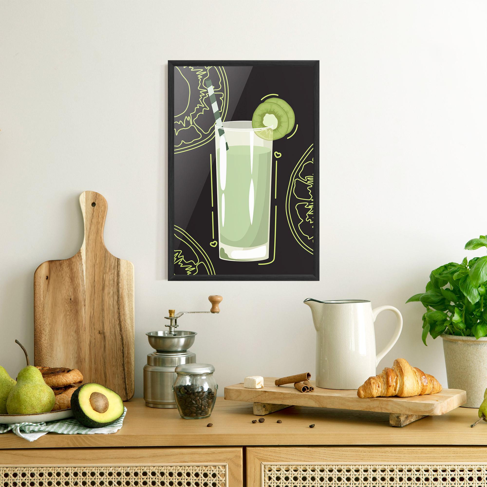 Plakat w Ramie Kiwi Drink mockup 8