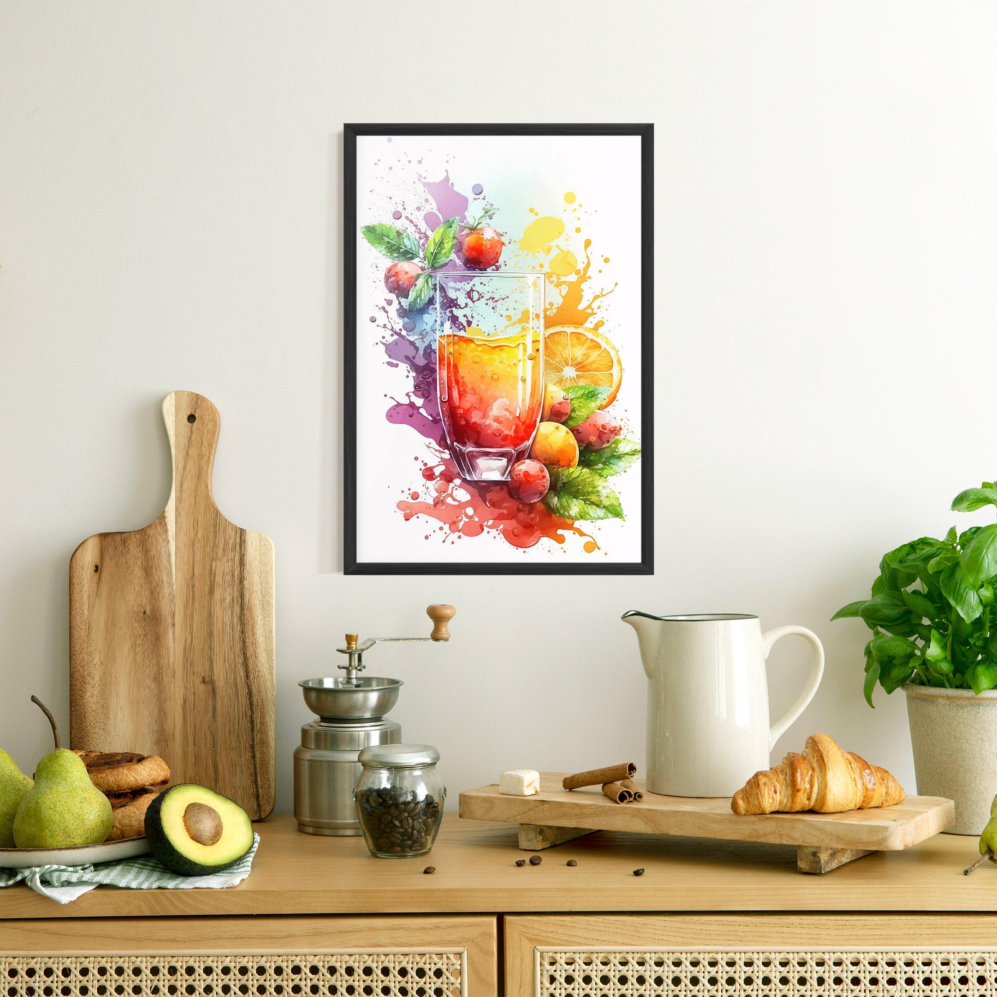 Plakat w Ramie Watercolor Drink mockup 8