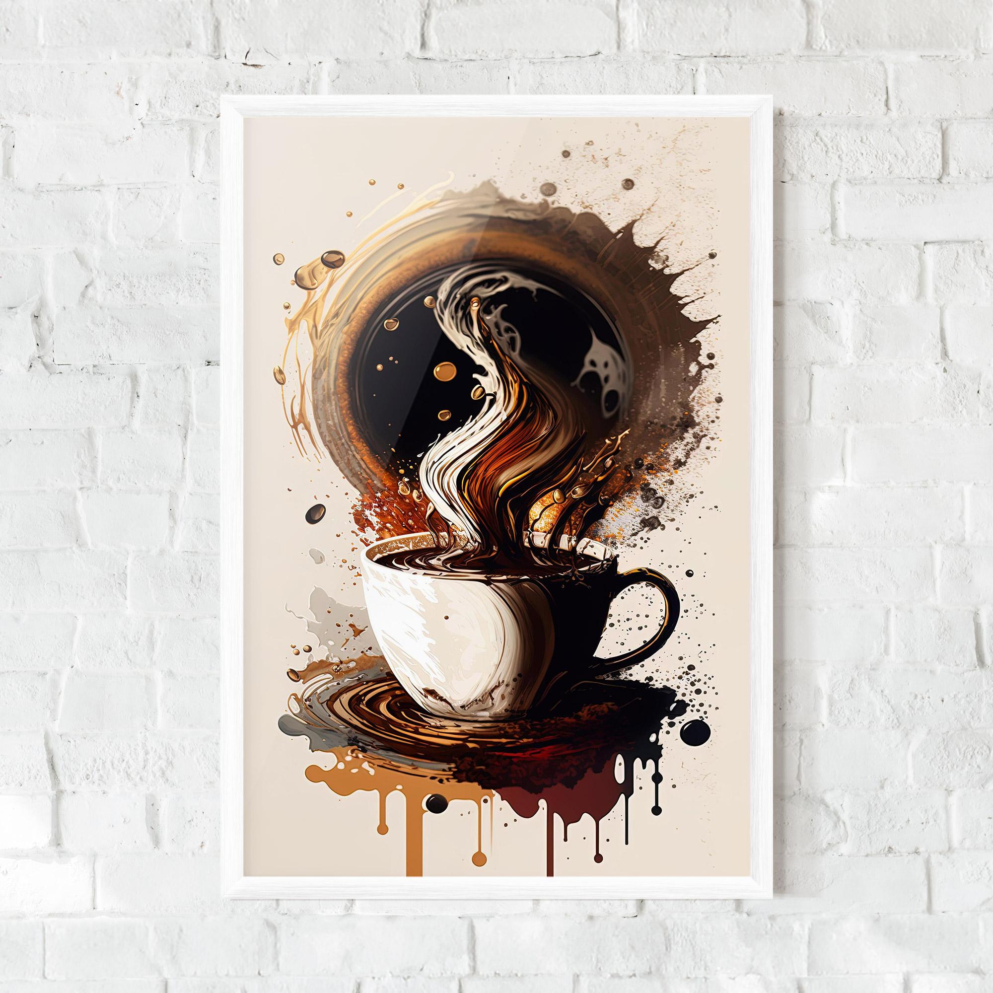 Plakat w Ramie Coffee Art mockup 0