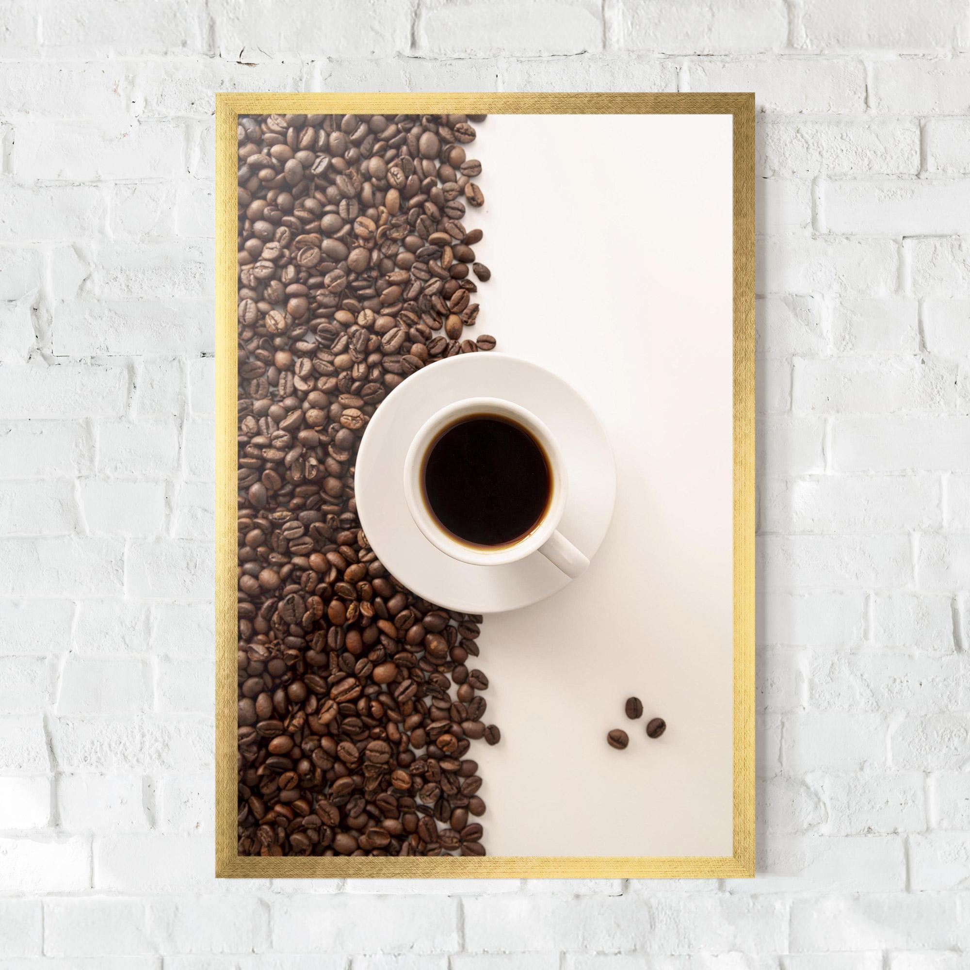 Plakat w Ramie Contrasted Coffee mockup 0