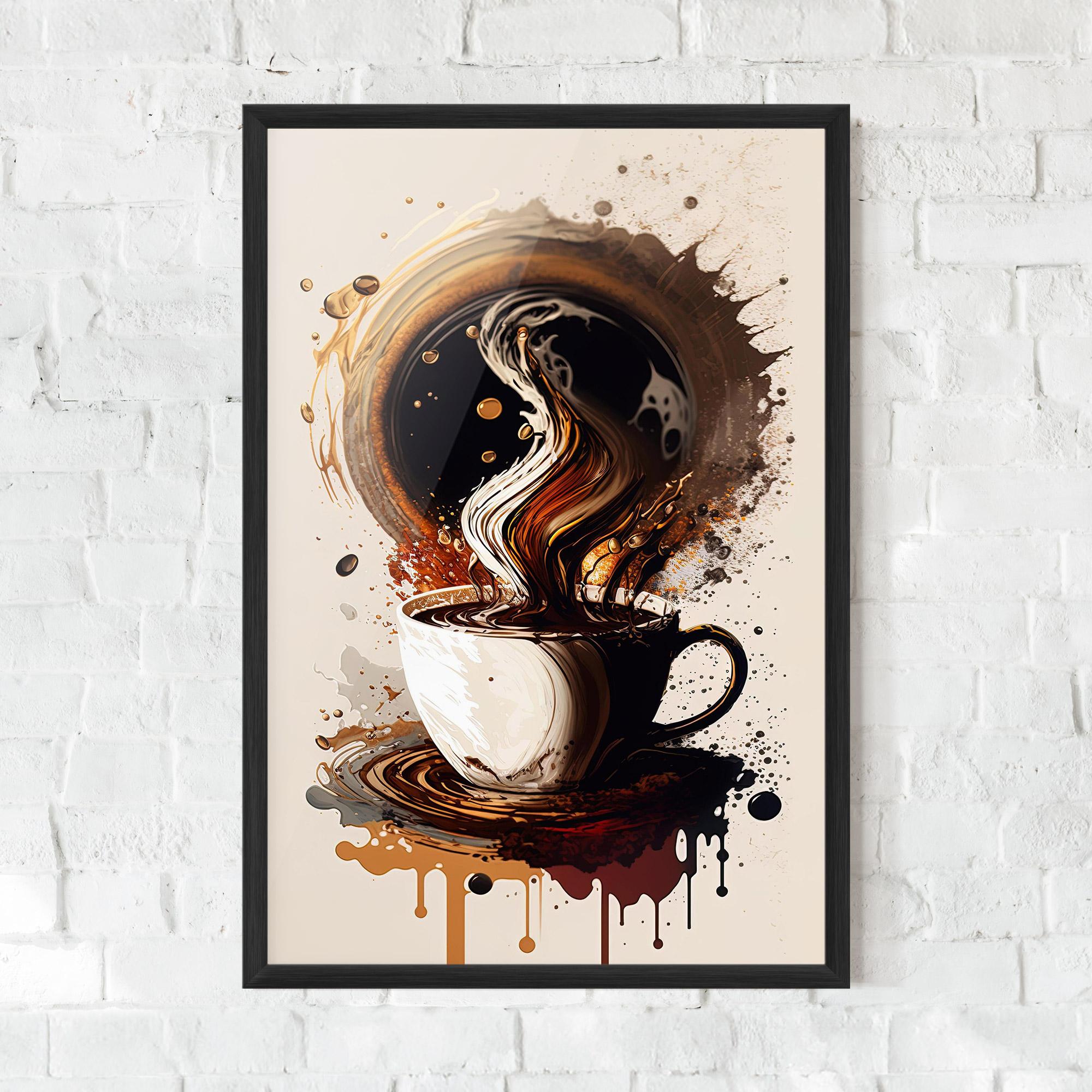 Plakat w Ramie Coffee Art mockup 0