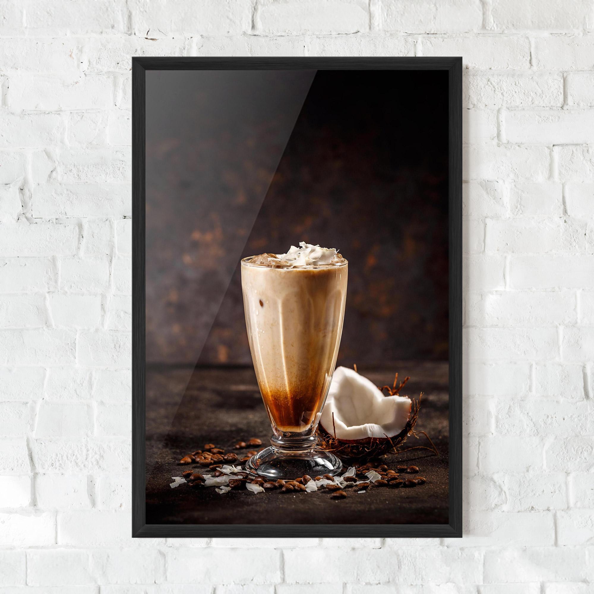 Plakat w Ramie Tasty Coconut Coffee mockup 0