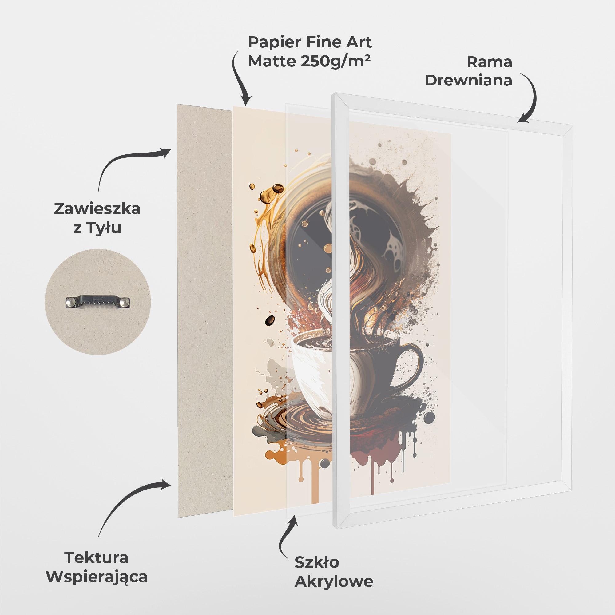 Plakat w Ramie Coffee Art mockup 1