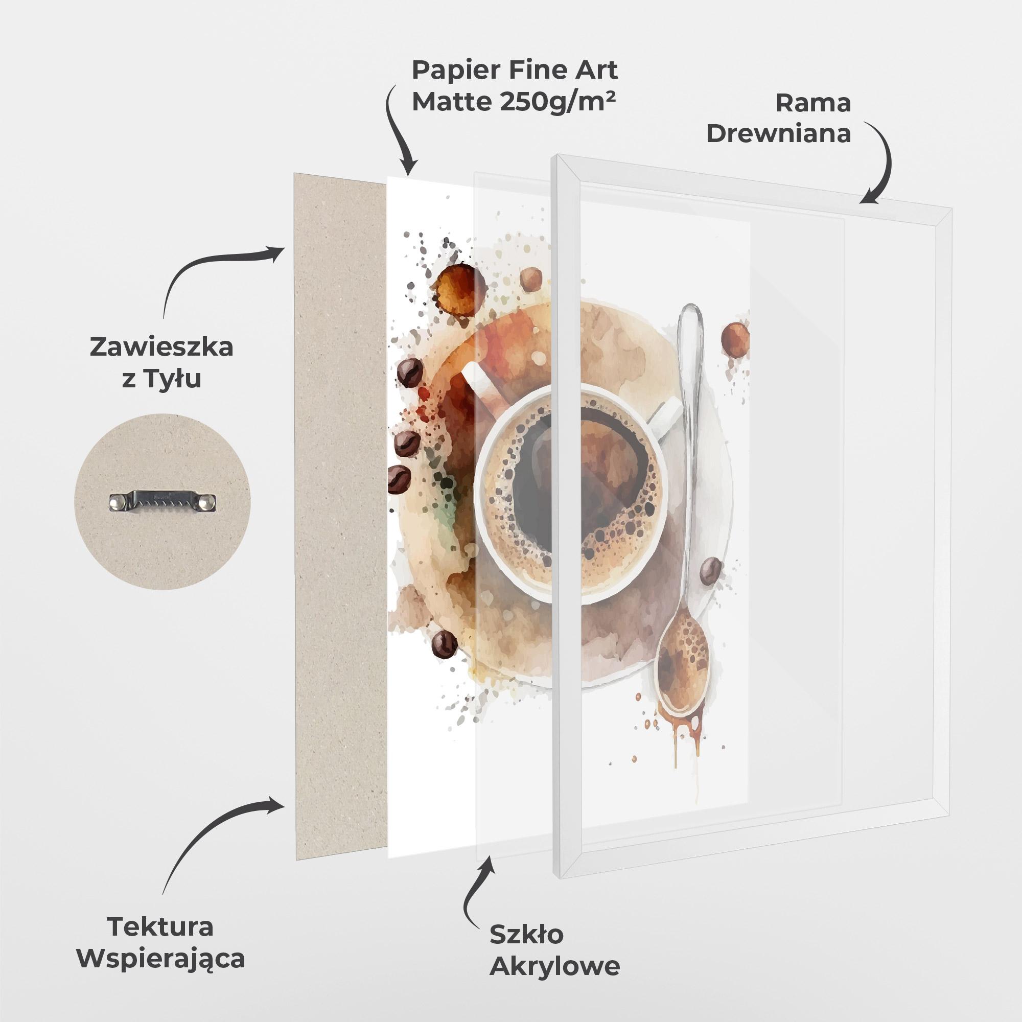 Plakat w Ramie Coffee Liquid mockup 1