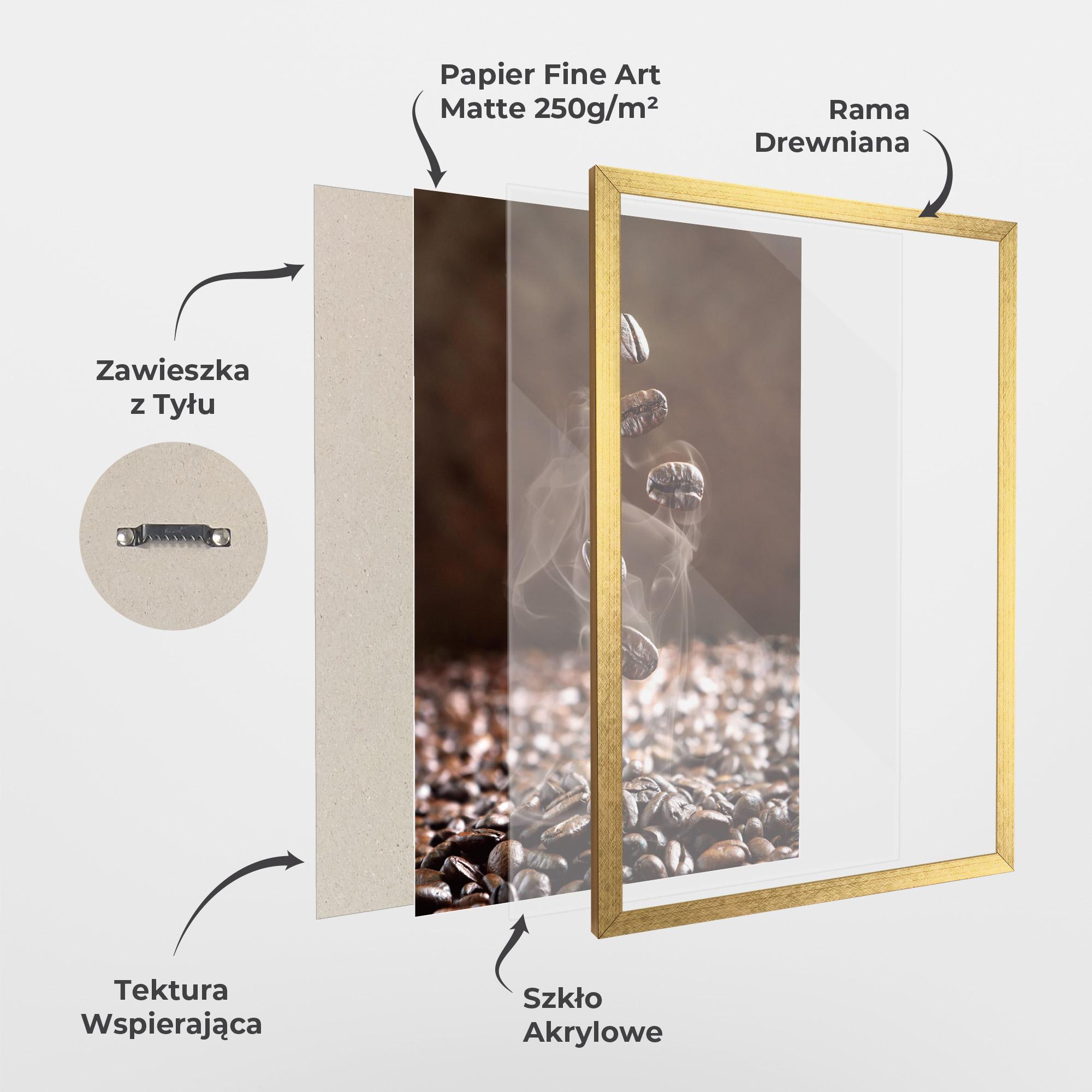 Plakat w Ramie Close Up Falling Beans mockup 1