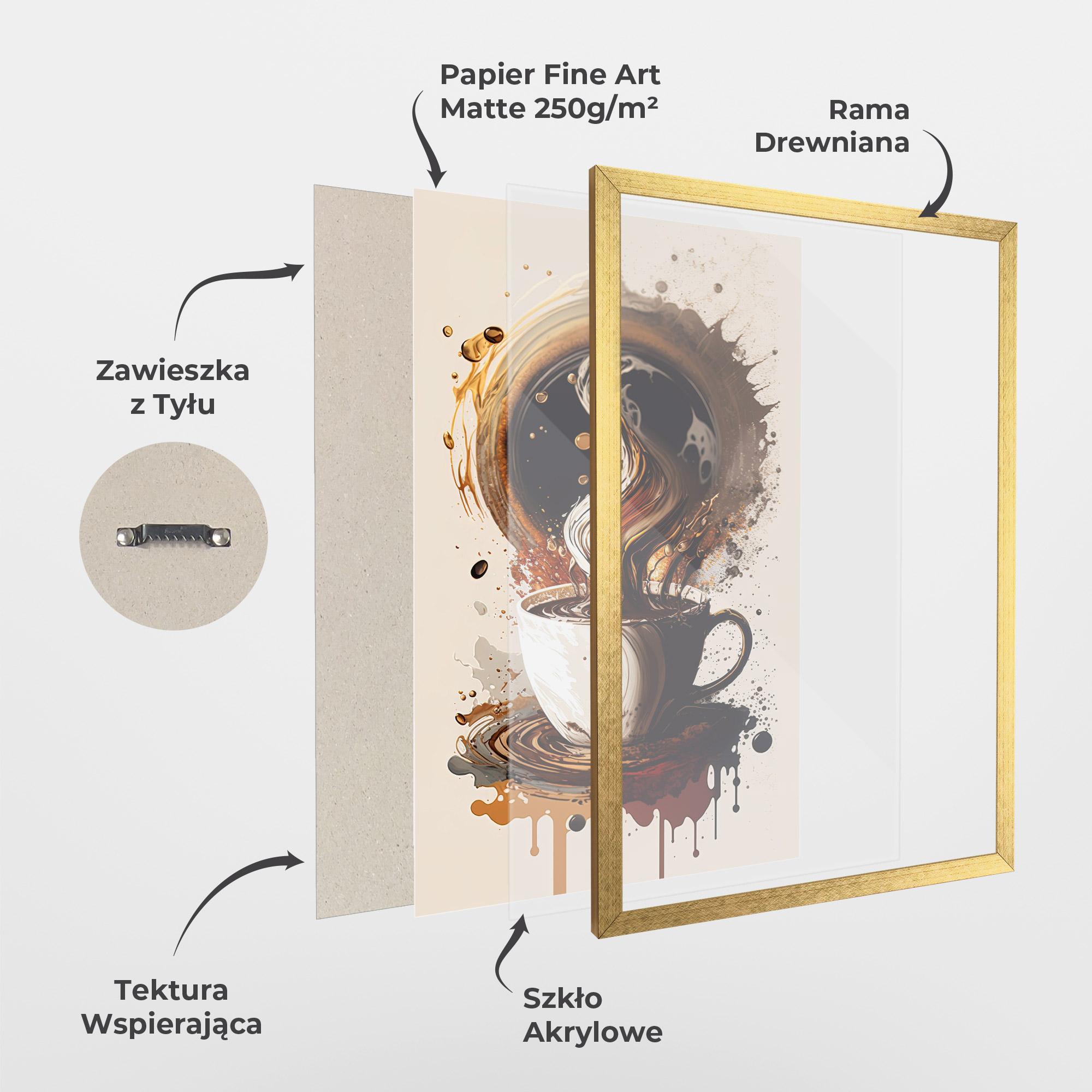 Plakat w Ramie Coffee Art mockup 1