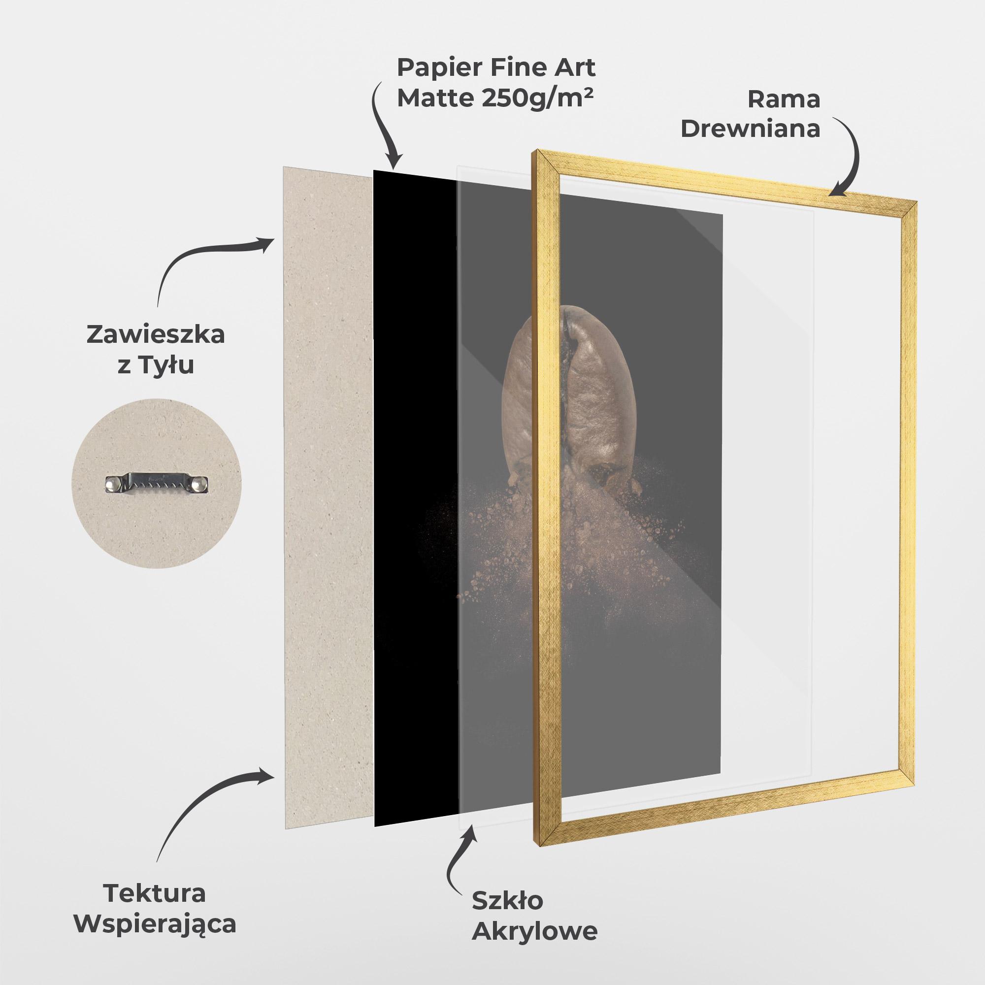 Plakat w Ramie Coffee Bean Explosion mockup 1