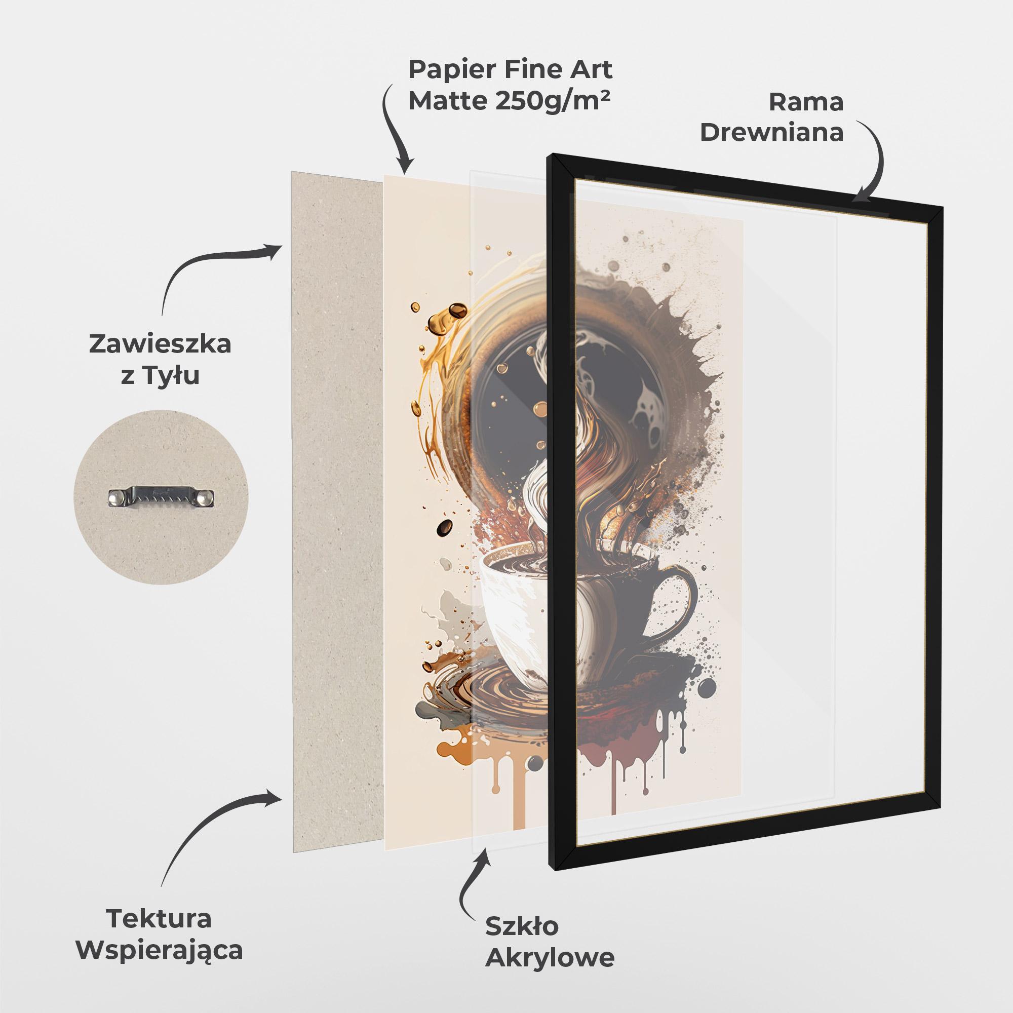 Plakat w Ramie Coffee Art mockup 1