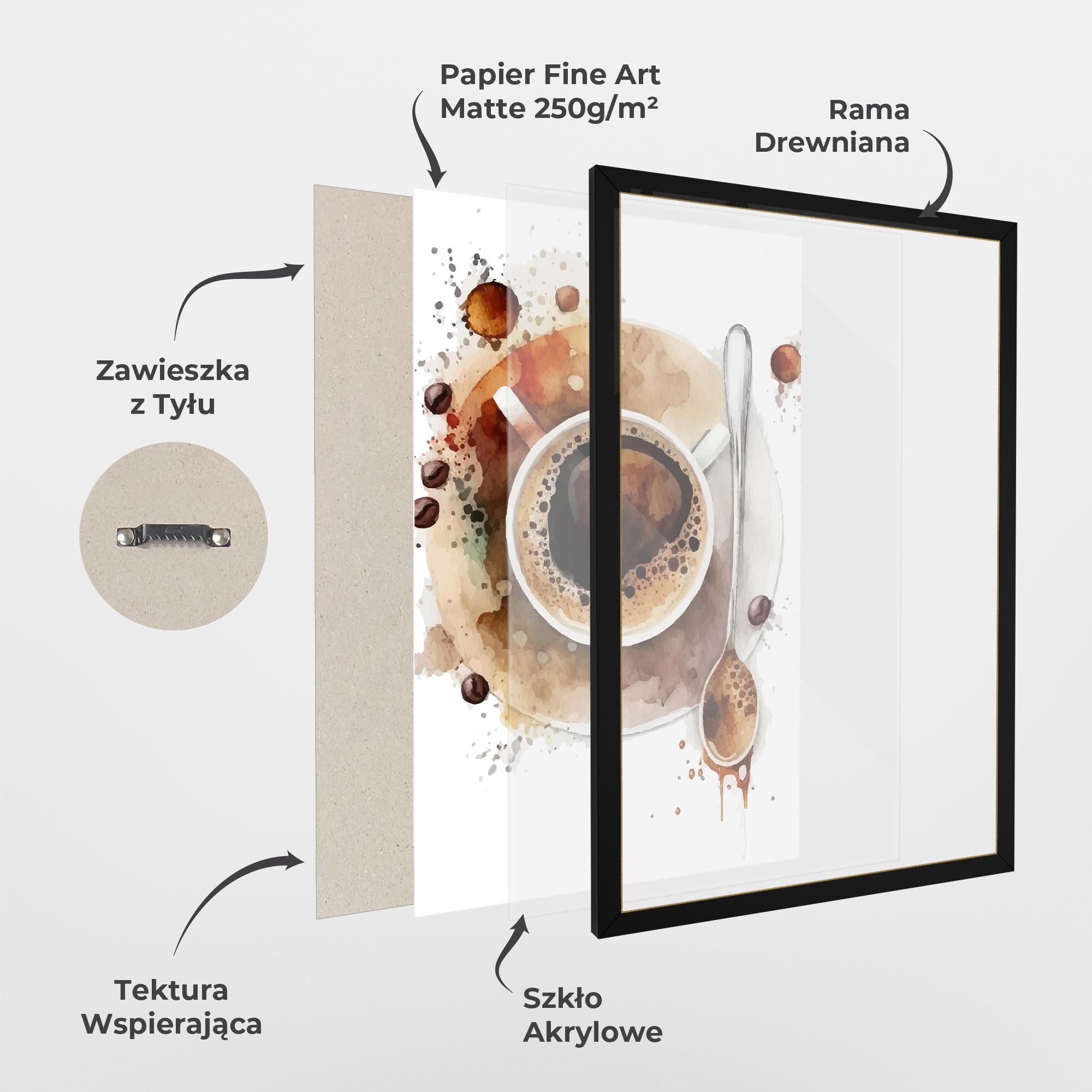 Plakat w Ramie Coffee Liquid mockup 1