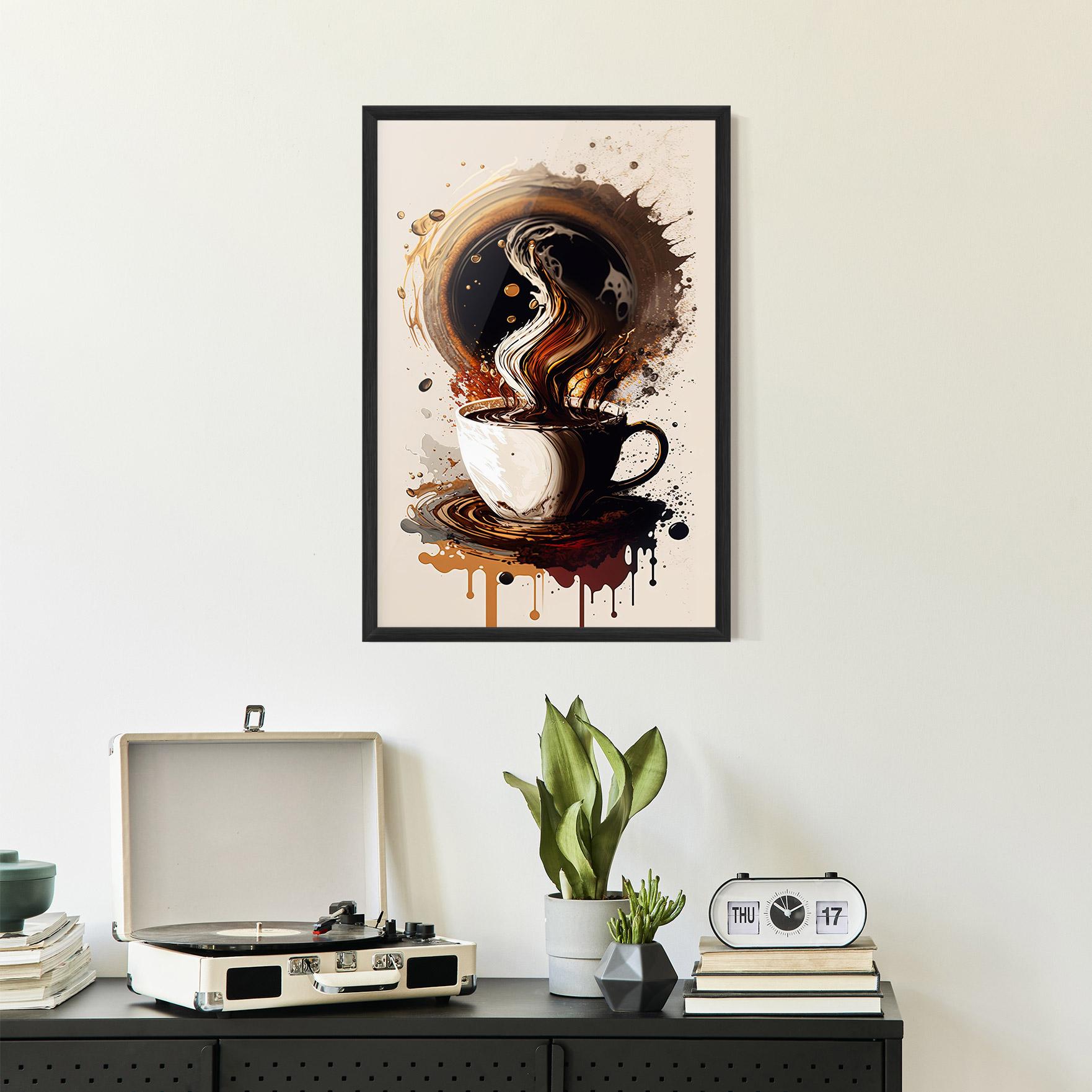 Plakat w Ramie Coffee Art mockup 2