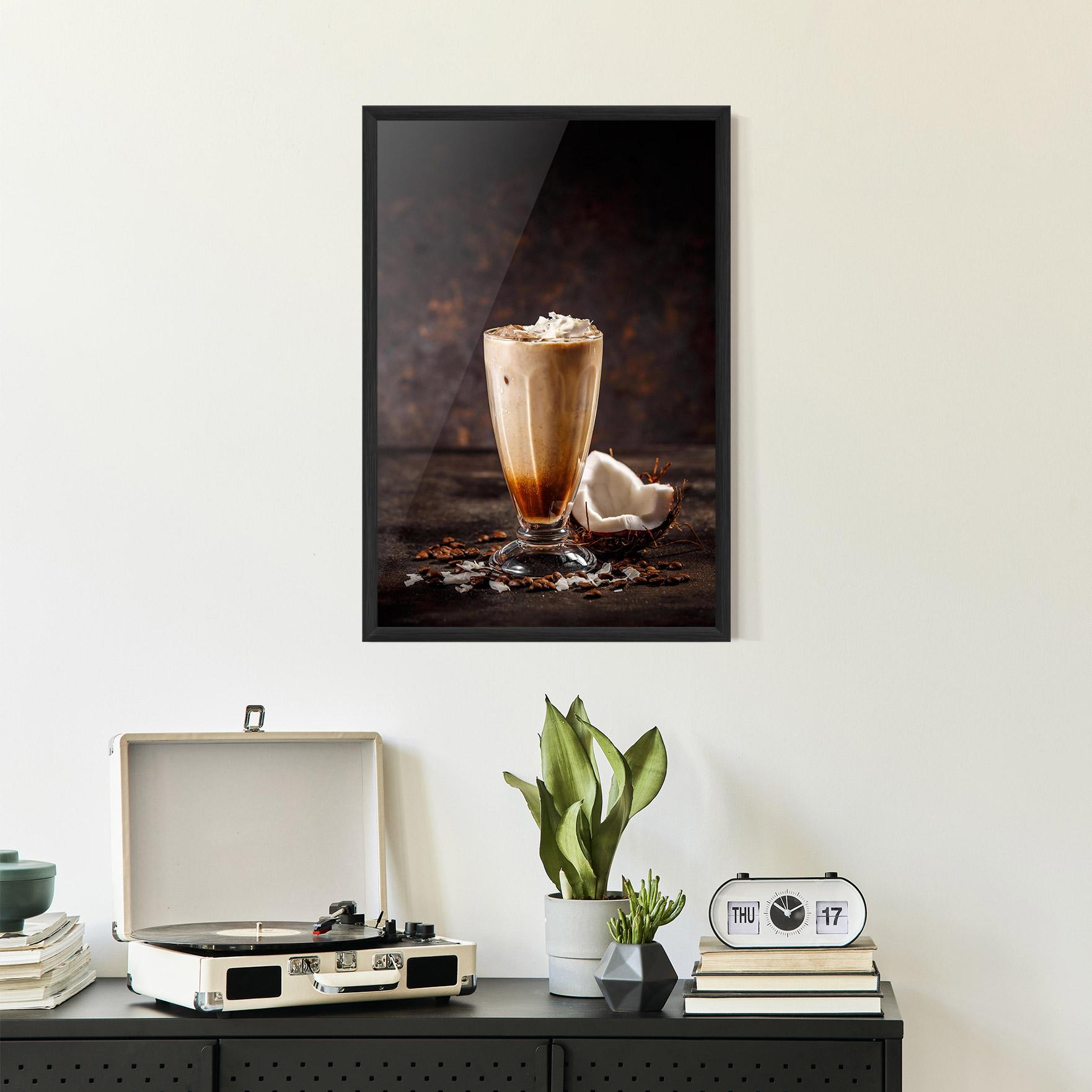 Plakat w Ramie Tasty Coconut Coffee mockup 2