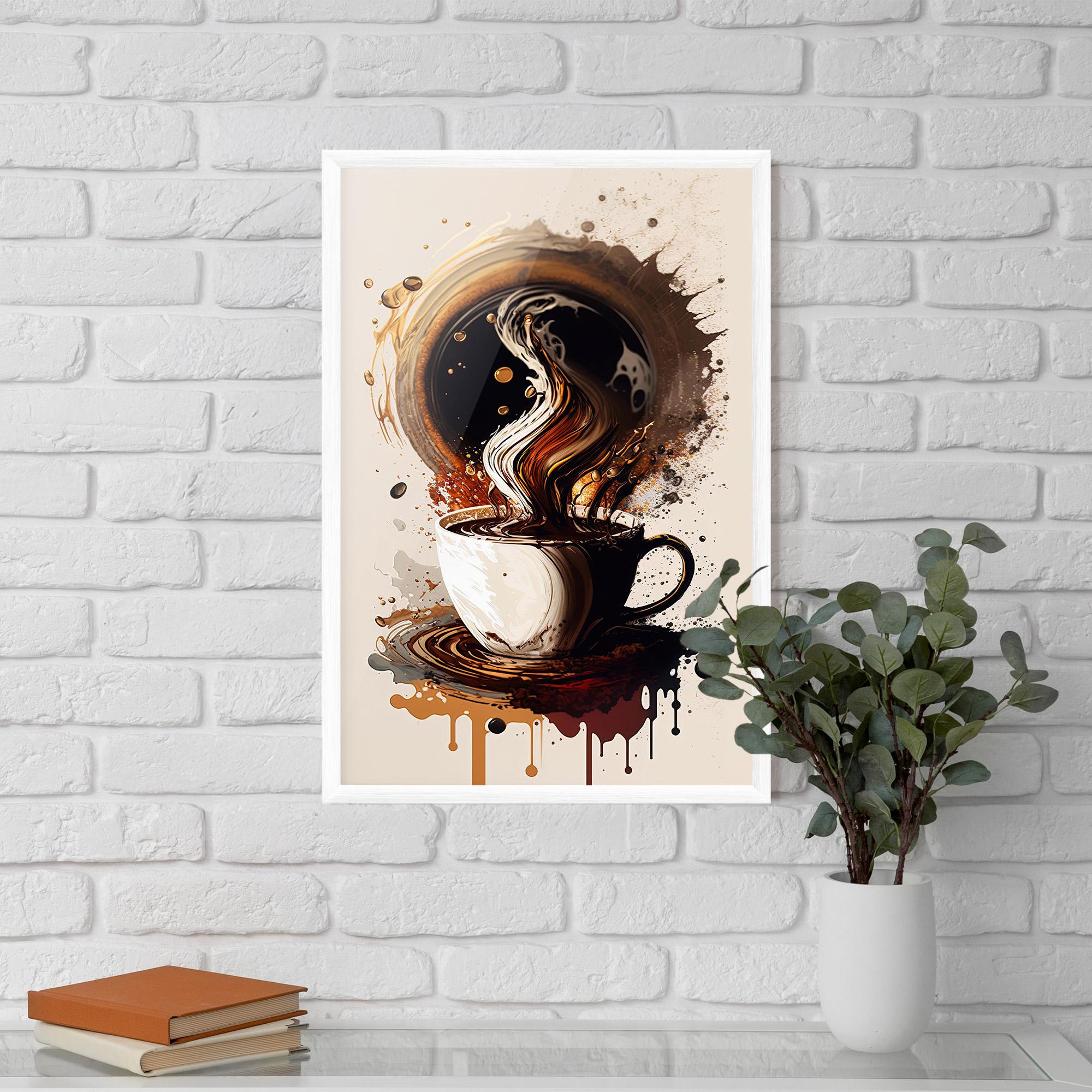 Plakat w Ramie Coffee Art mockup 5