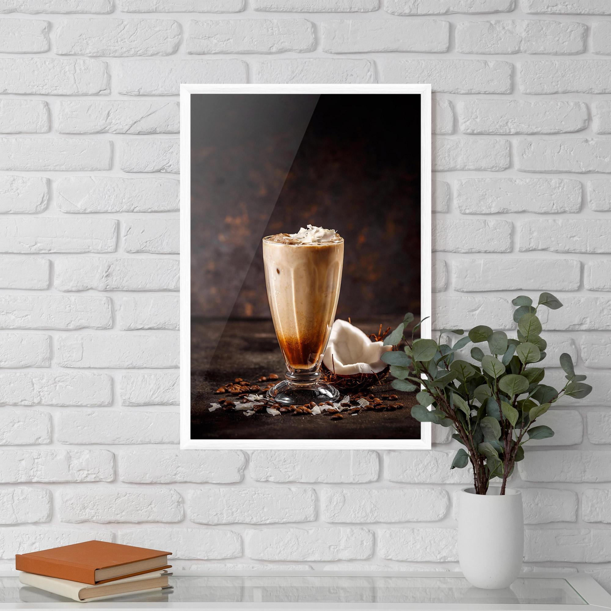 Plakat w Ramie Tasty Coconut Coffee mockup 5