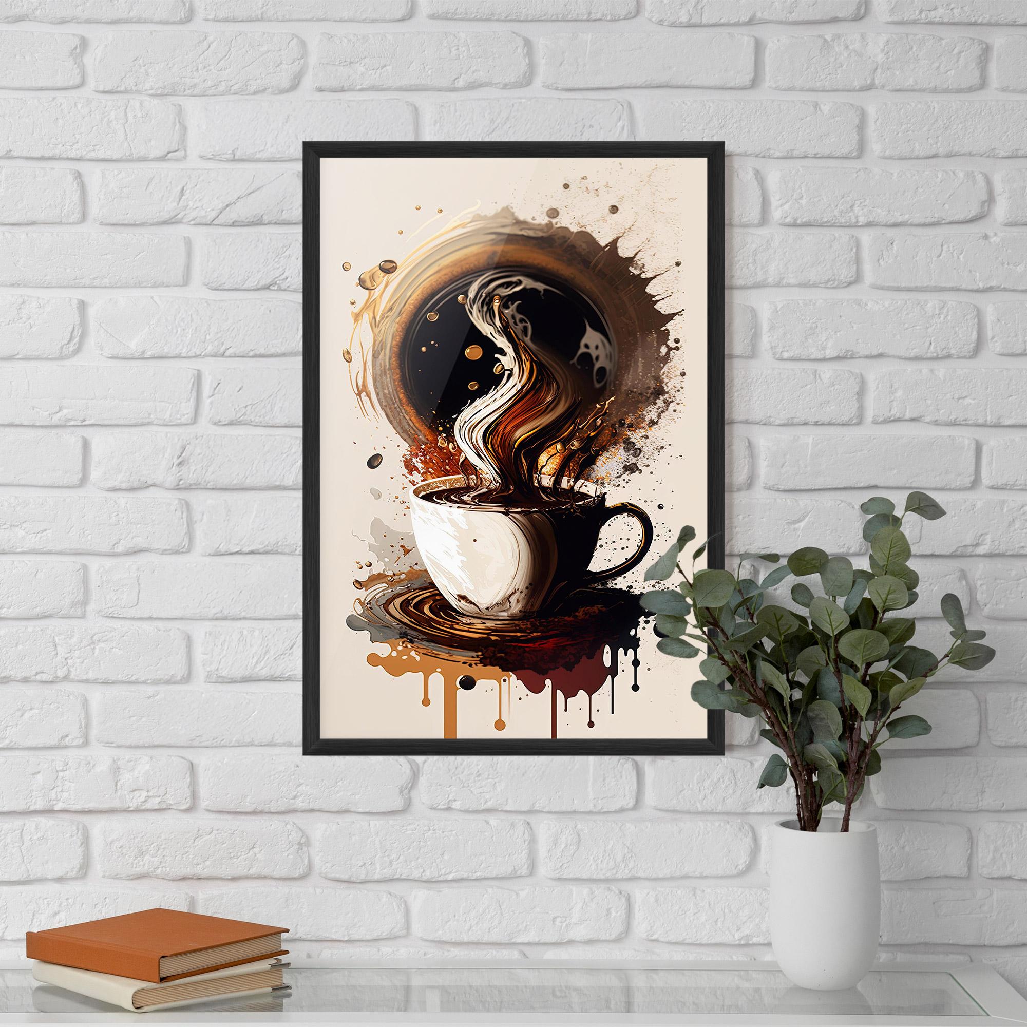 Plakat w Ramie Coffee Art mockup 5