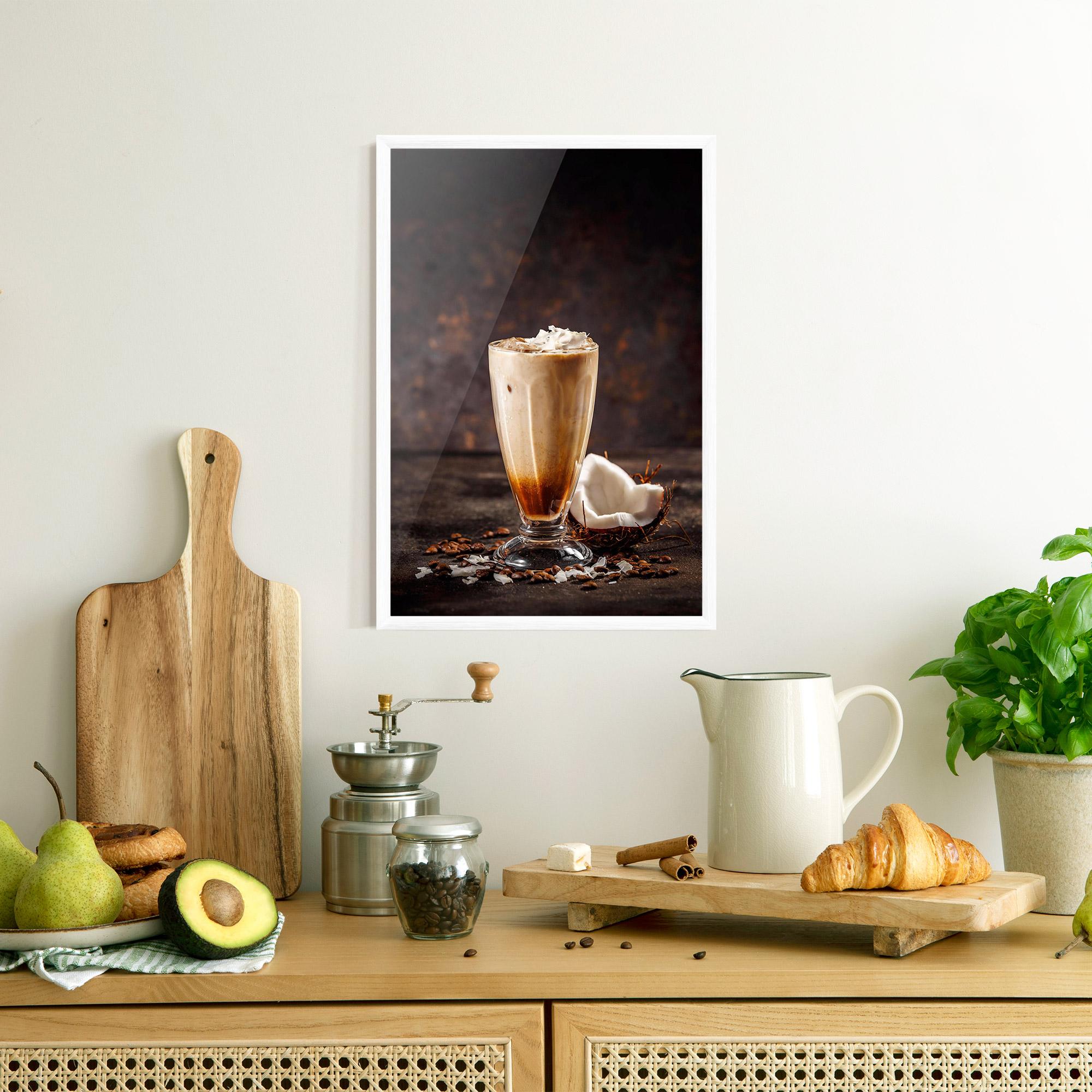 Plakat w Ramie Tasty Coconut Coffee mockup 8