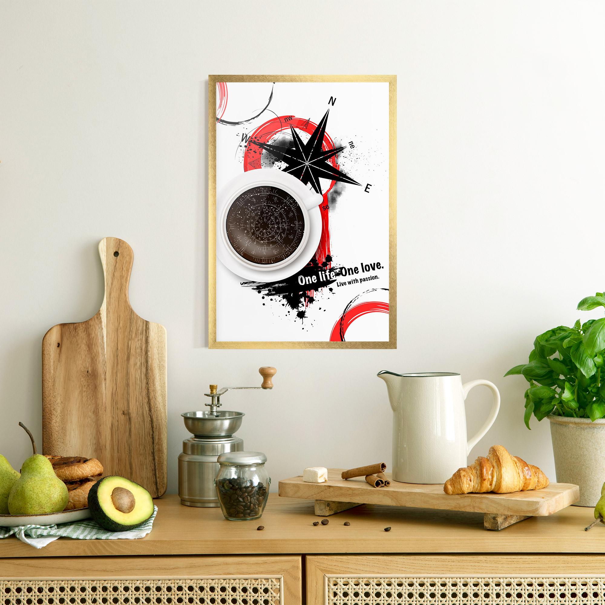 Plakat w Ramie Live With Passion mockup 8