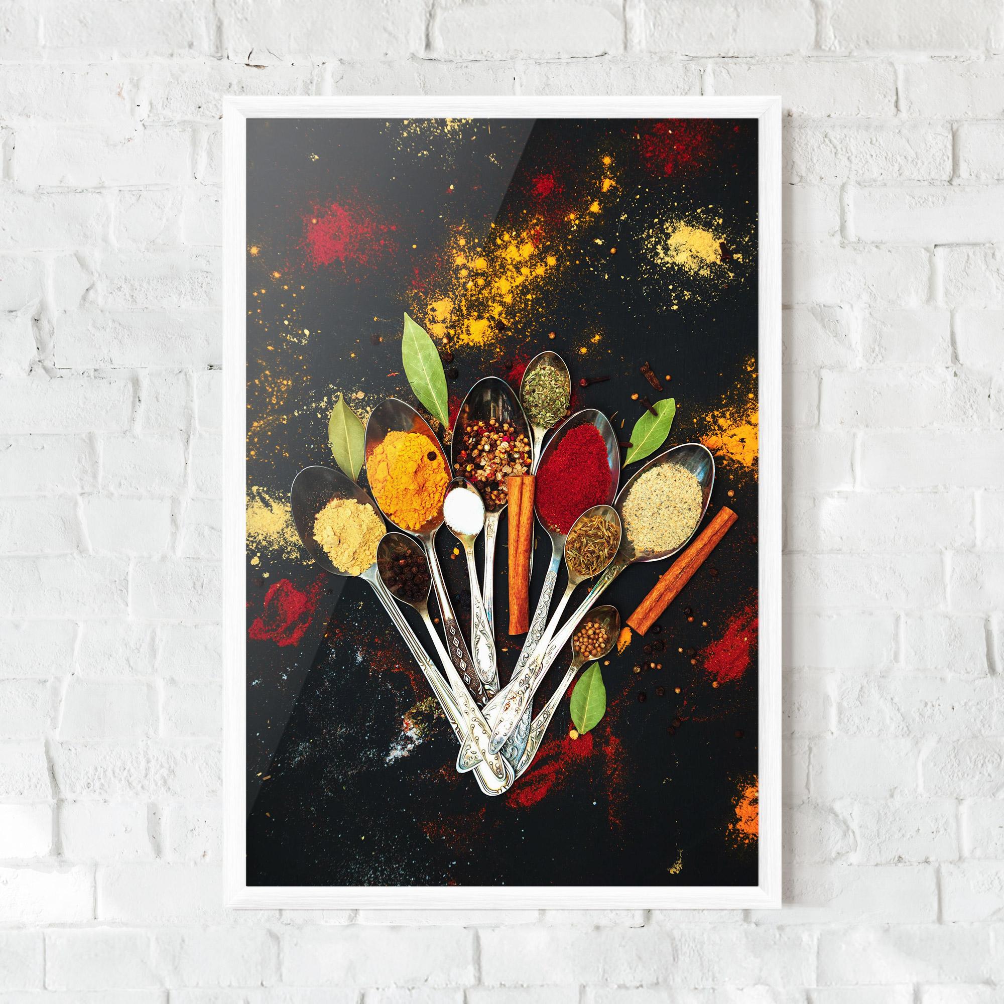 Plakat w Ramie Cooking Spices Spoons mockup 0