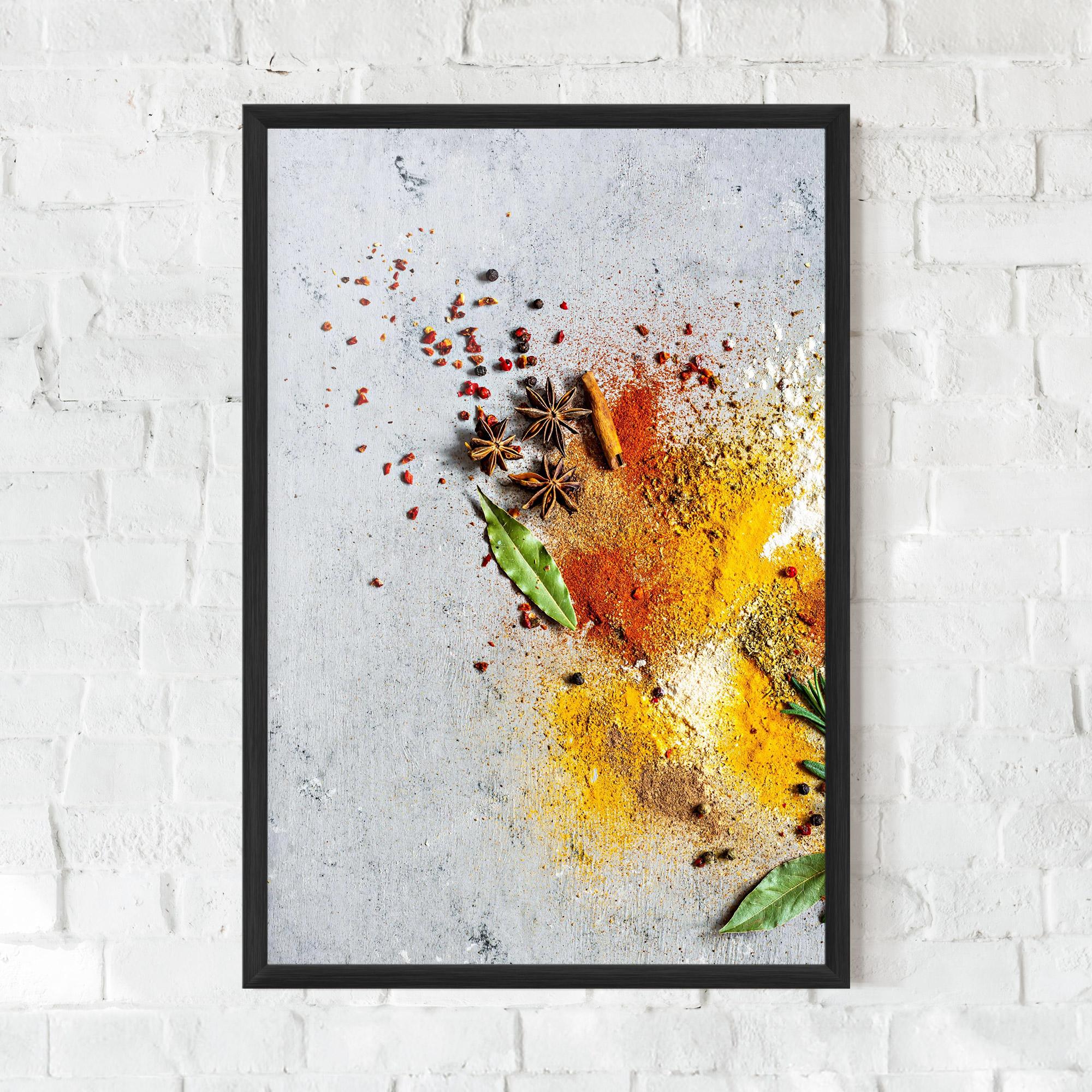 Plakat w Ramie Spice Powders mockup 0