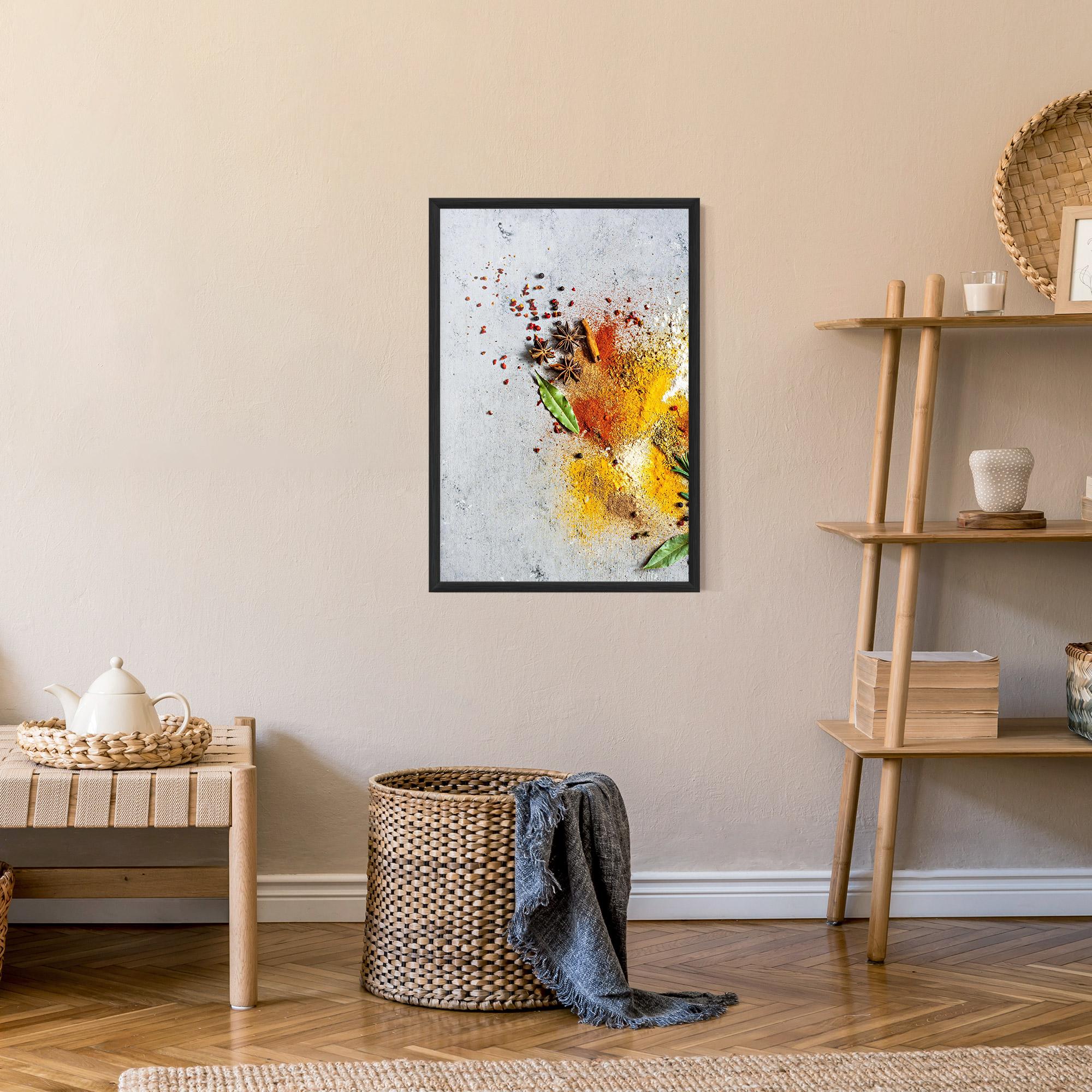 Plakat w Ramie Spice Powders mockup 9