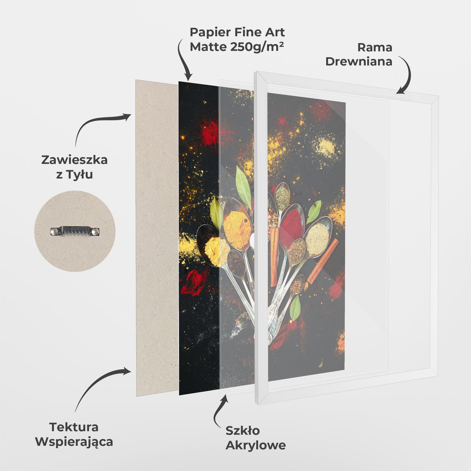 Plakat w Ramie Cooking Spices Spoons mockup 1
