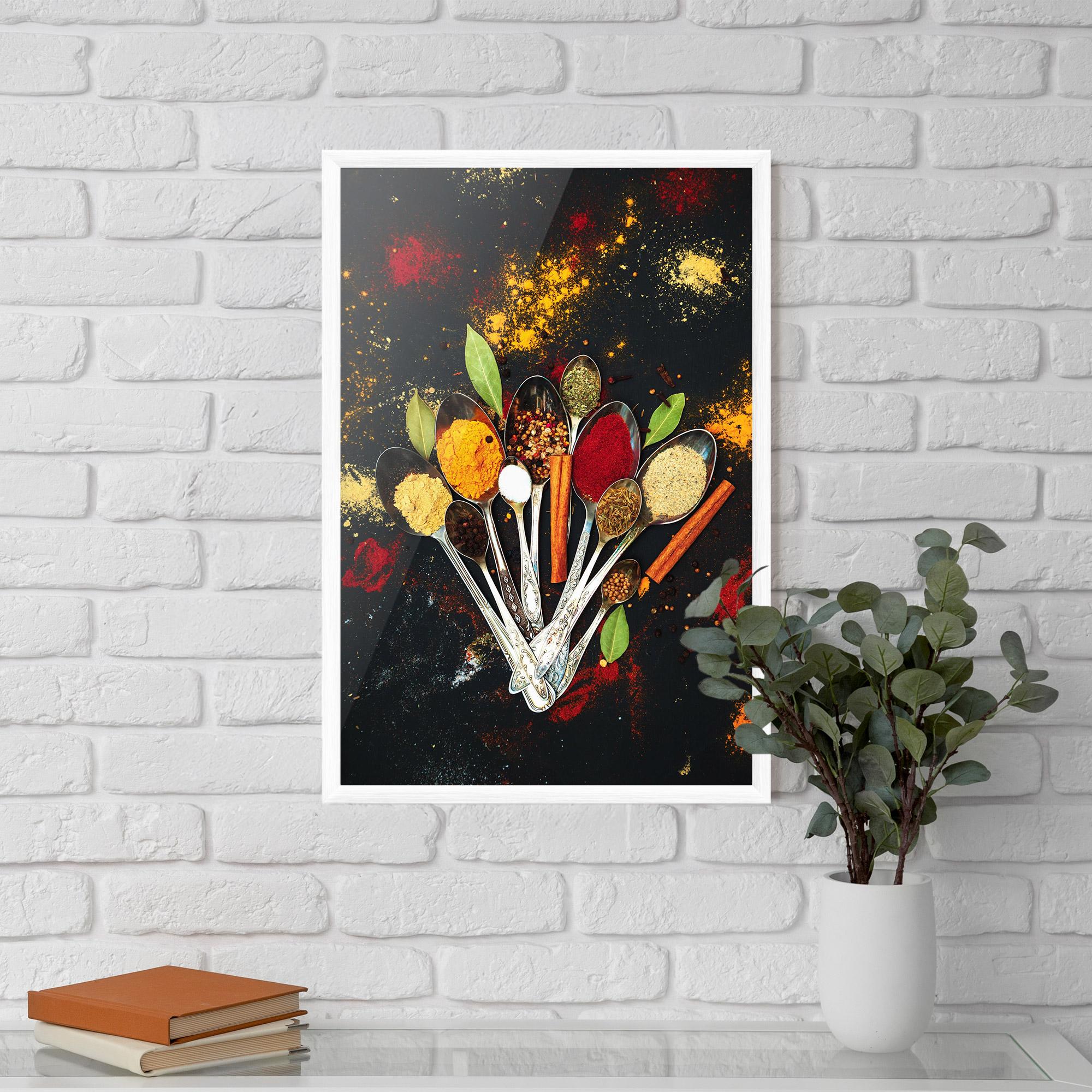 Plakat w Ramie Cooking Spices Spoons mockup 5