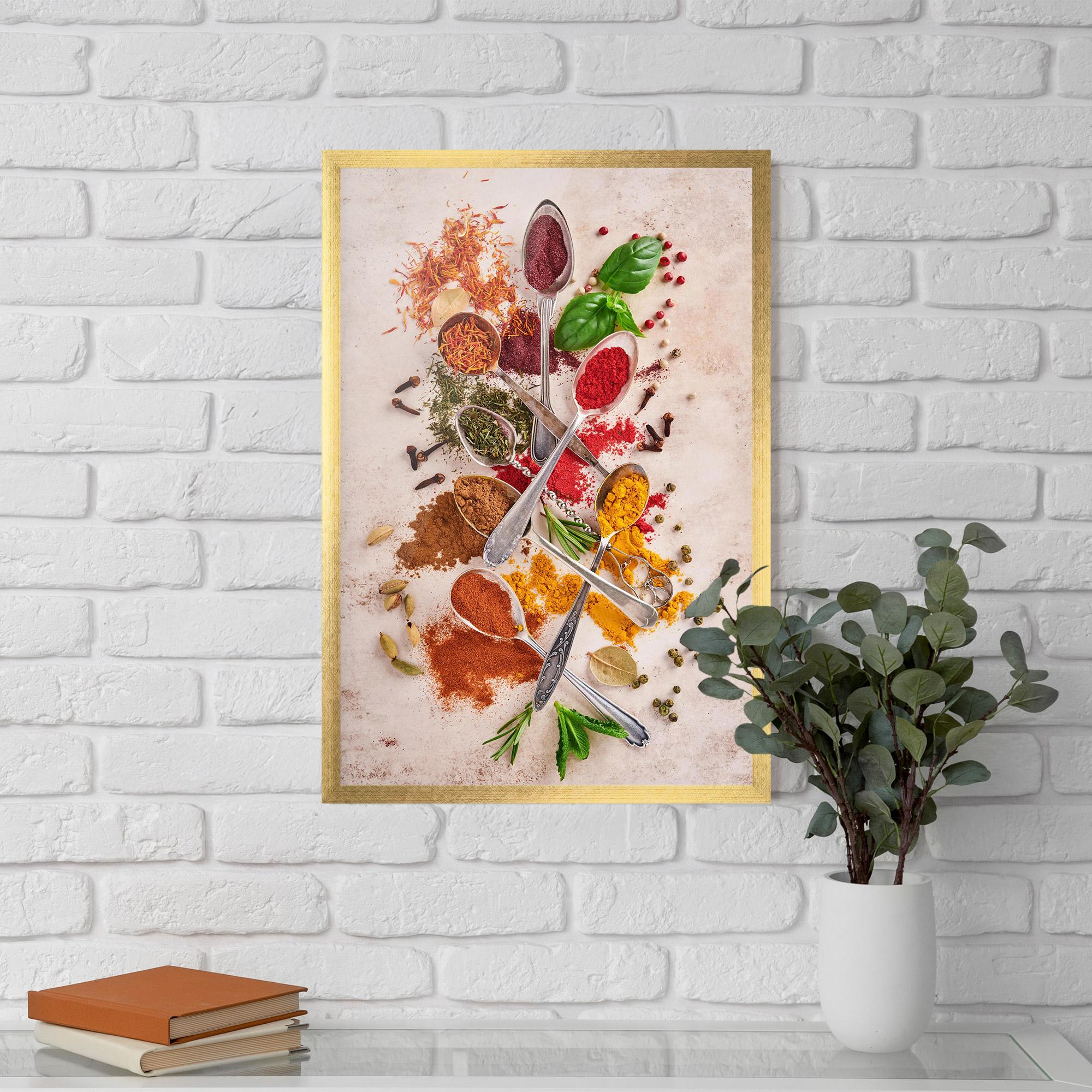 Plakat w Ramie Colorful Spices Cooking mockup 5