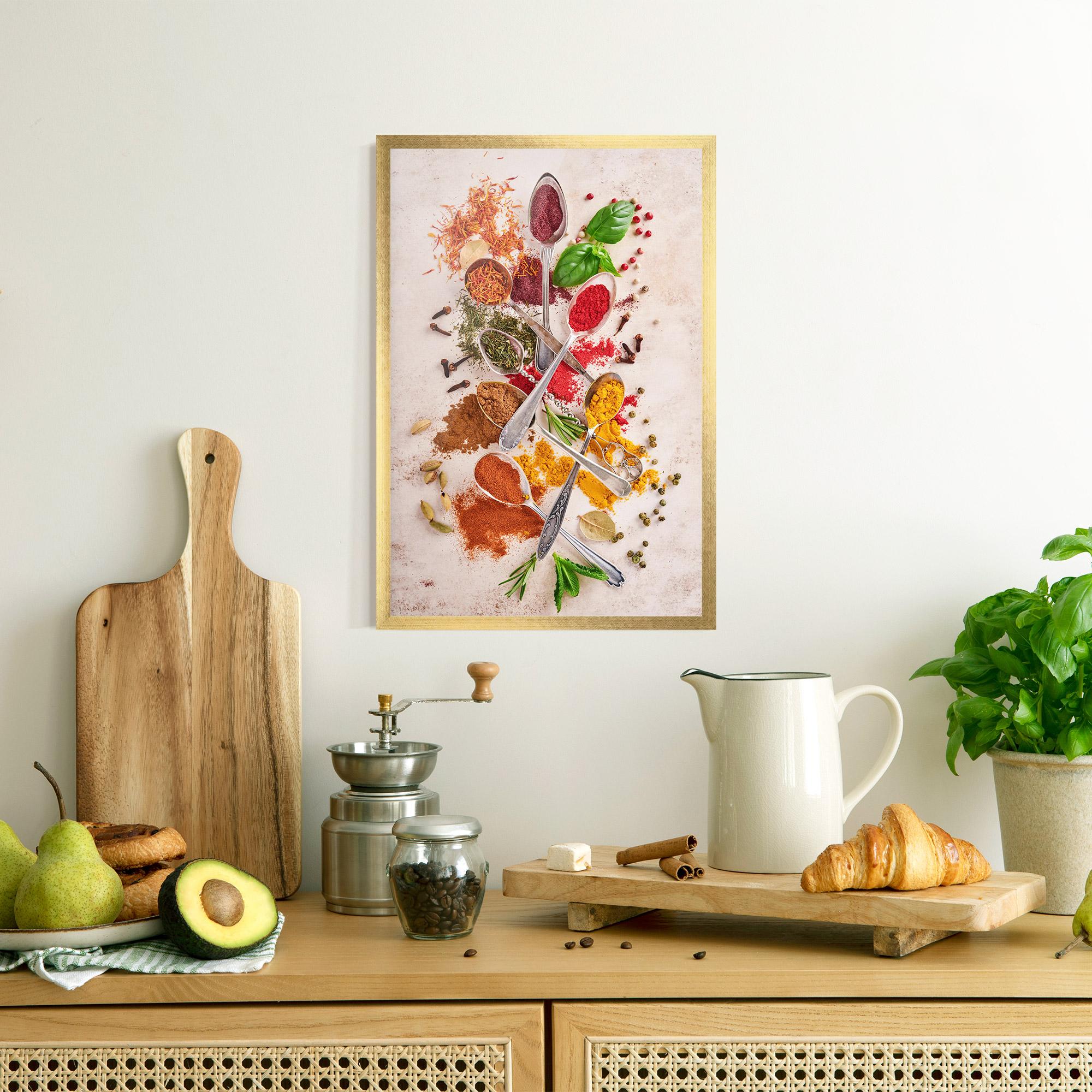 Plakat w Ramie Colorful Spices Cooking mockup 8