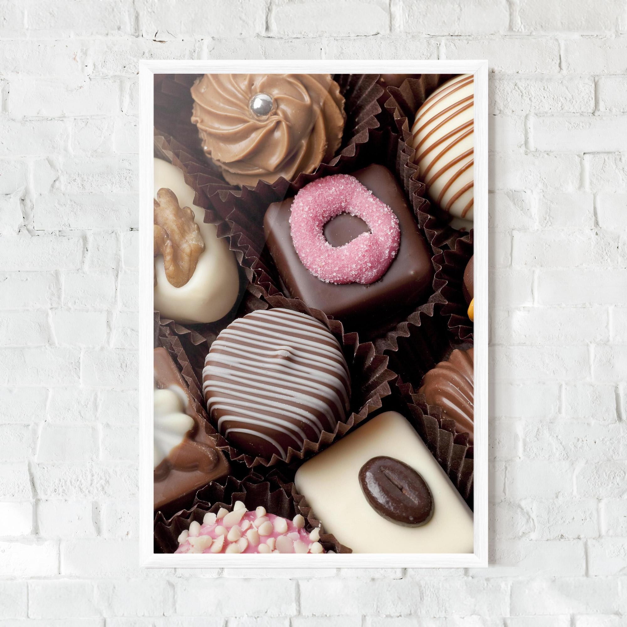 Plakat w Ramie Chocolate Bonbons mockup 0