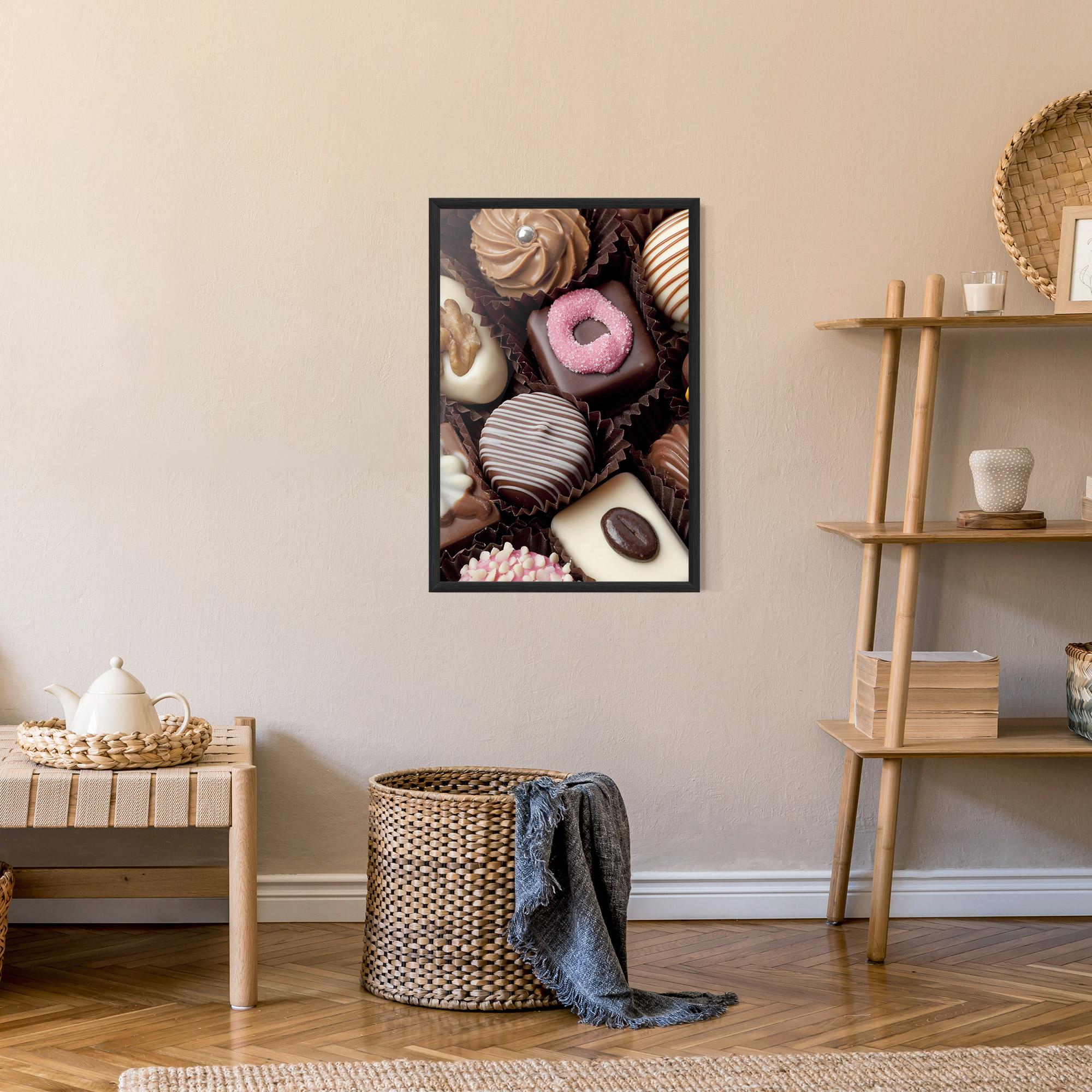 Plakat w Ramie Chocolate Bonbons mockup 9